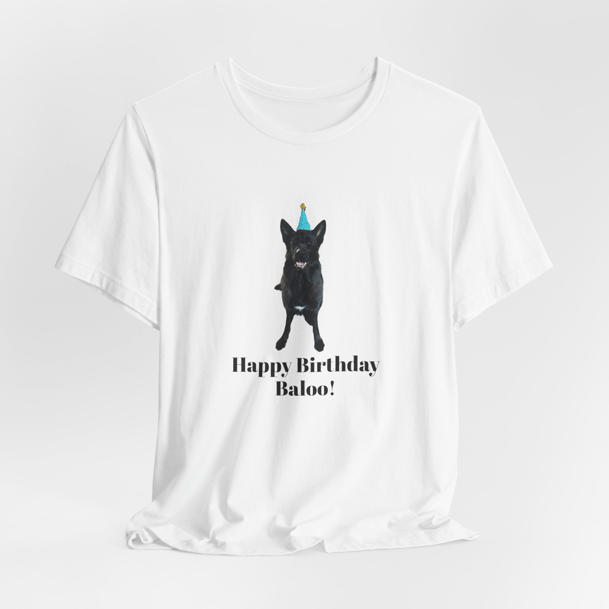 Birthday Dog Tee — "Happy Birthday Baloo!"