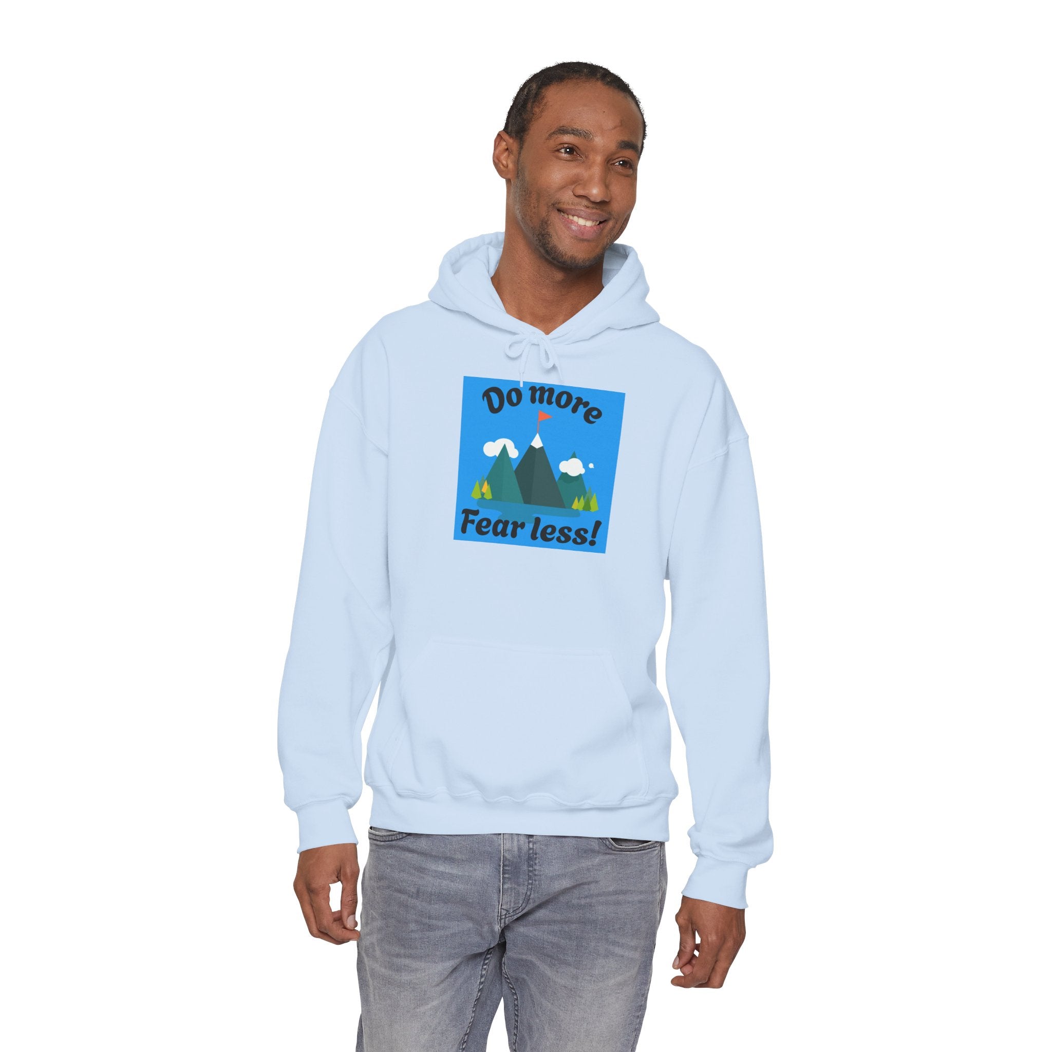 Hoodie — Do More Fear Less! Mountain Adventure Motivational Hoodie