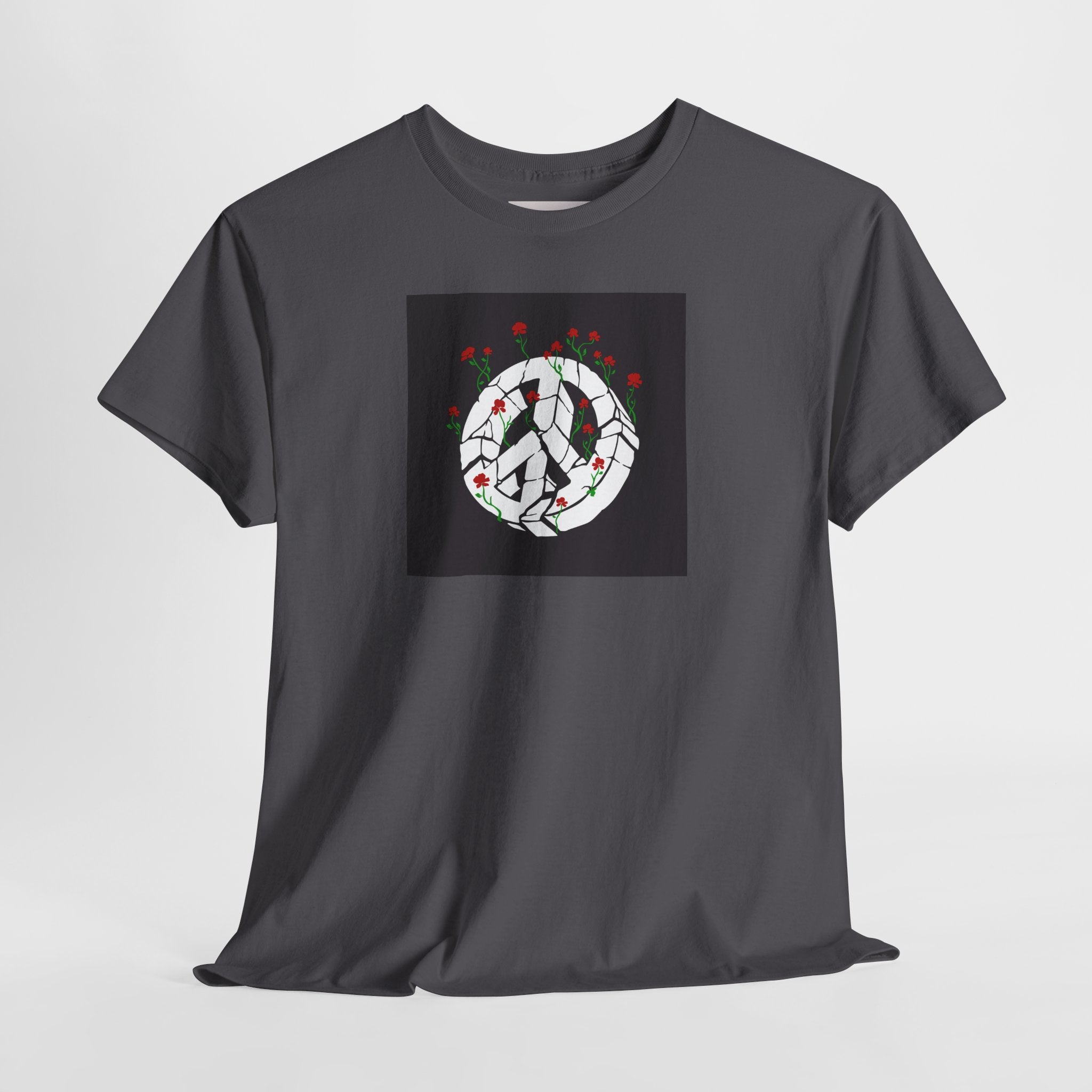 Peace Sign Rose Wreath T-Shirt