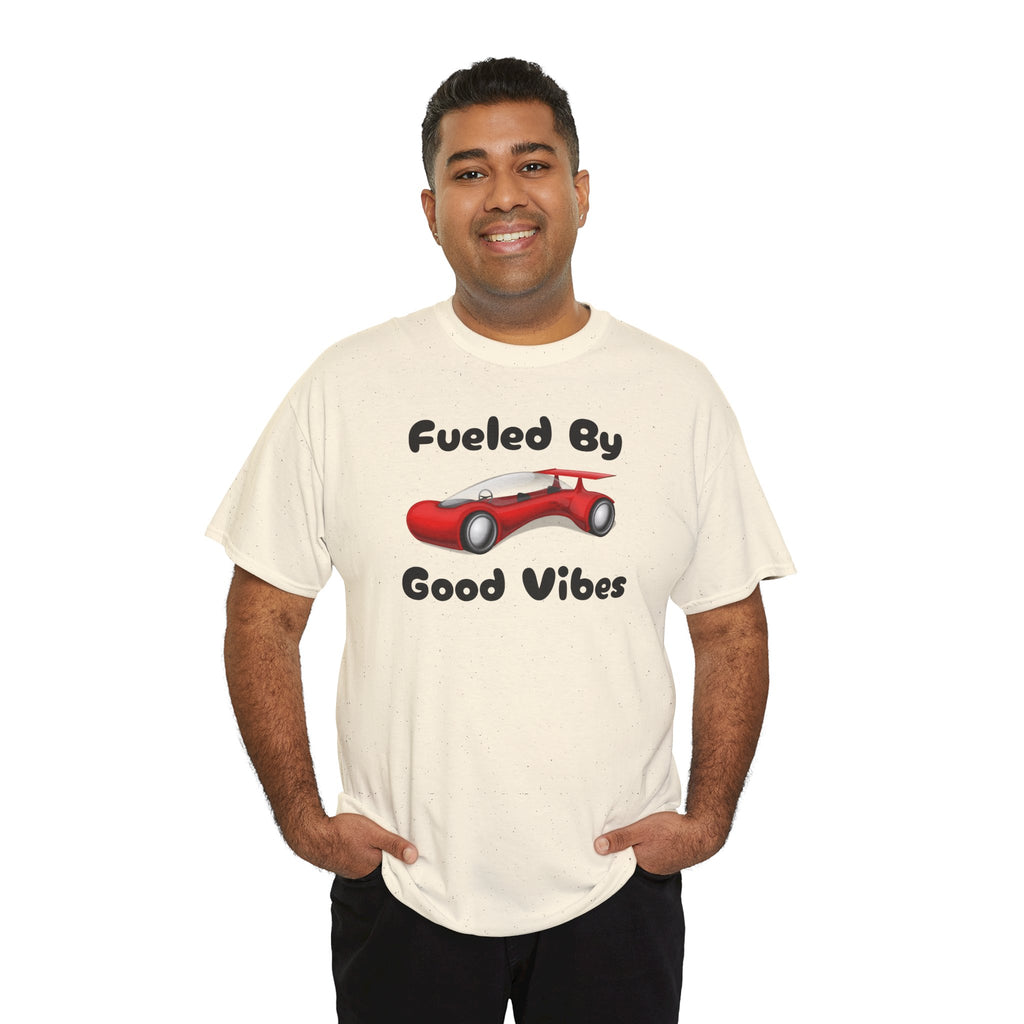 Fueled By Good Vibes T-Shirt — Cute Red Car Graphic Tee