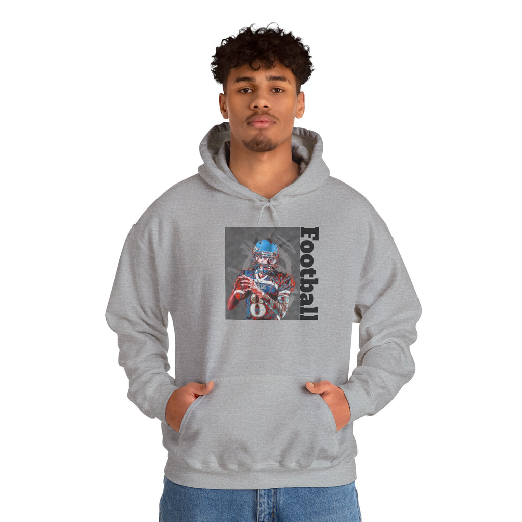 Football Skeleton Helmet Hoodie — Vintage Grunge Sports Pullover