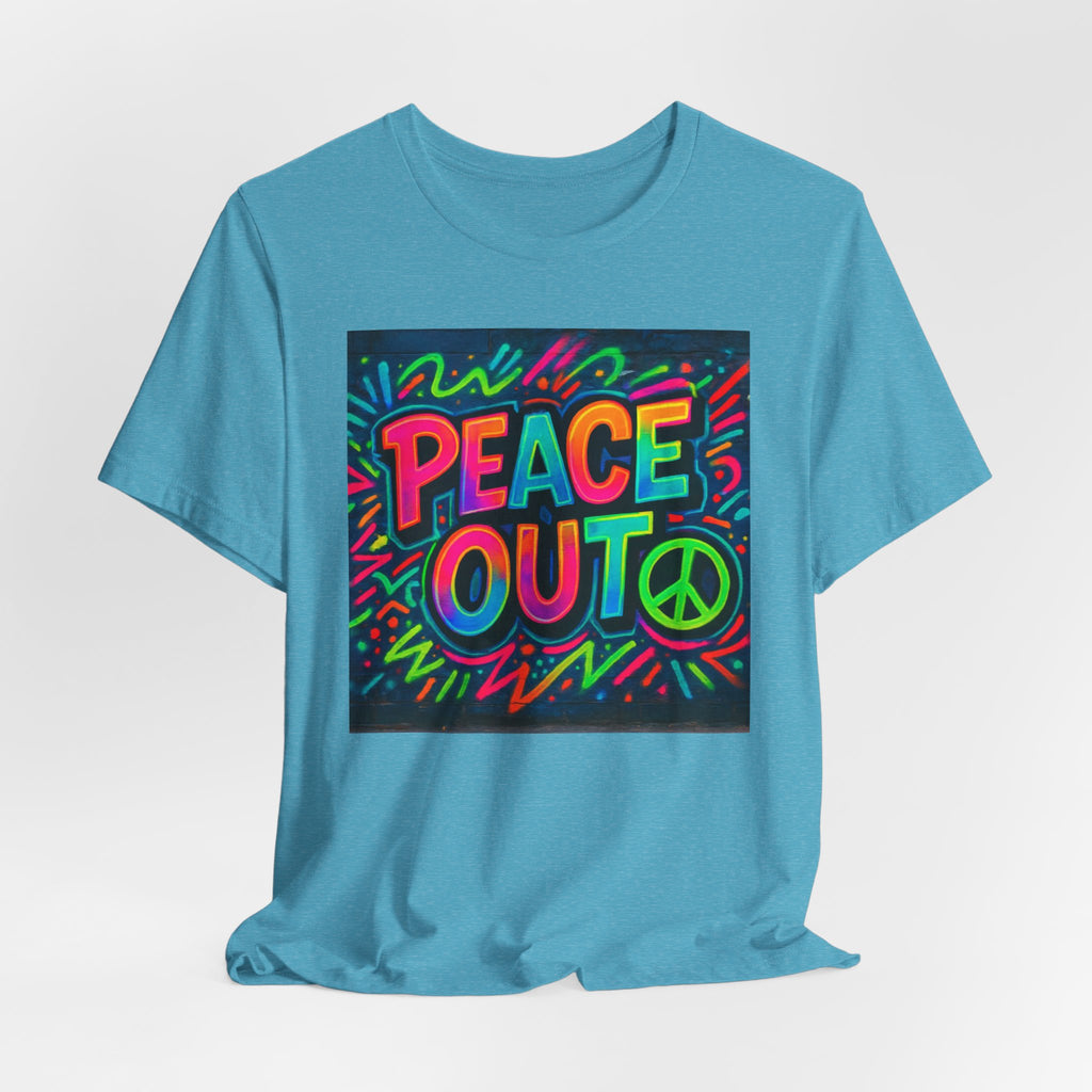 Peace Out Neon Graphic Tee