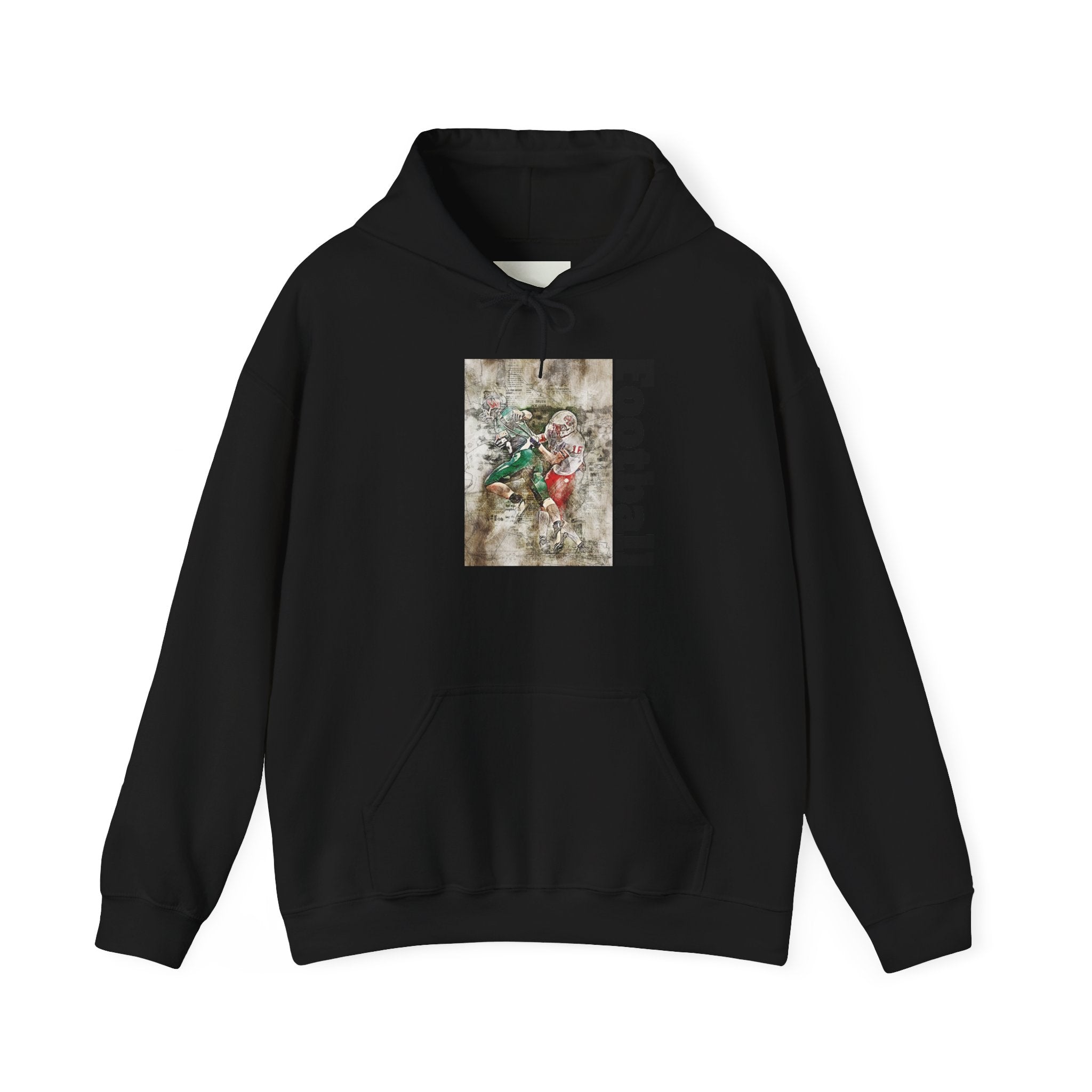 Football Vintage Player Hoodie — Retro Grunge Football Design