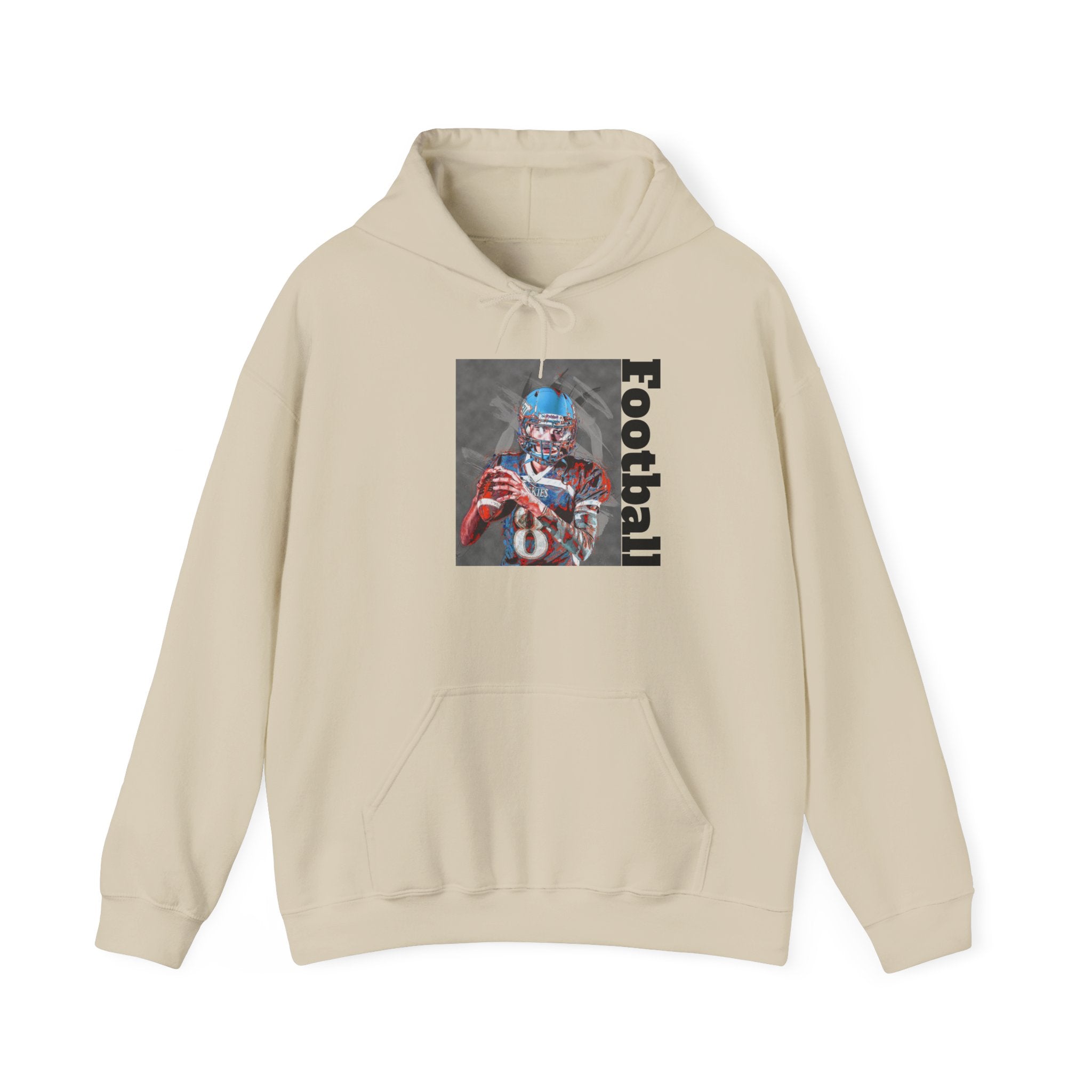 Football Skeleton Helmet Hoodie — Vintage Grunge Sports Pullover