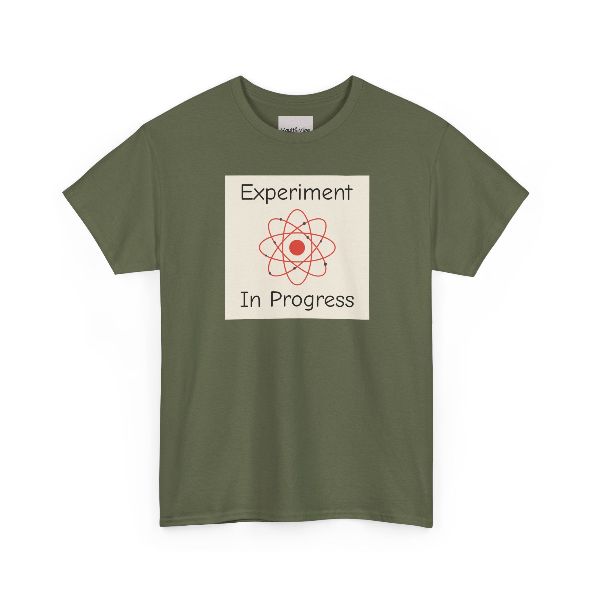 Science Graphic Tee - "Experiment In Progress" Retro Atom Design