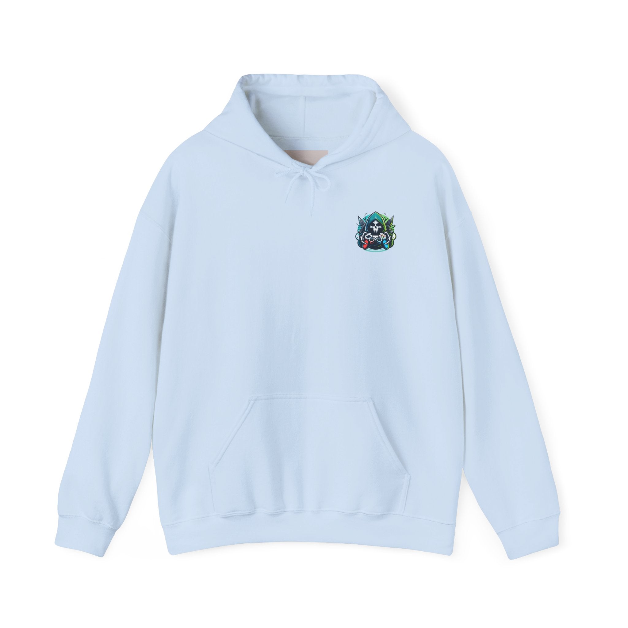 Gamer Grim Reaper Hoodie – Neon Controller Gaming Pullover