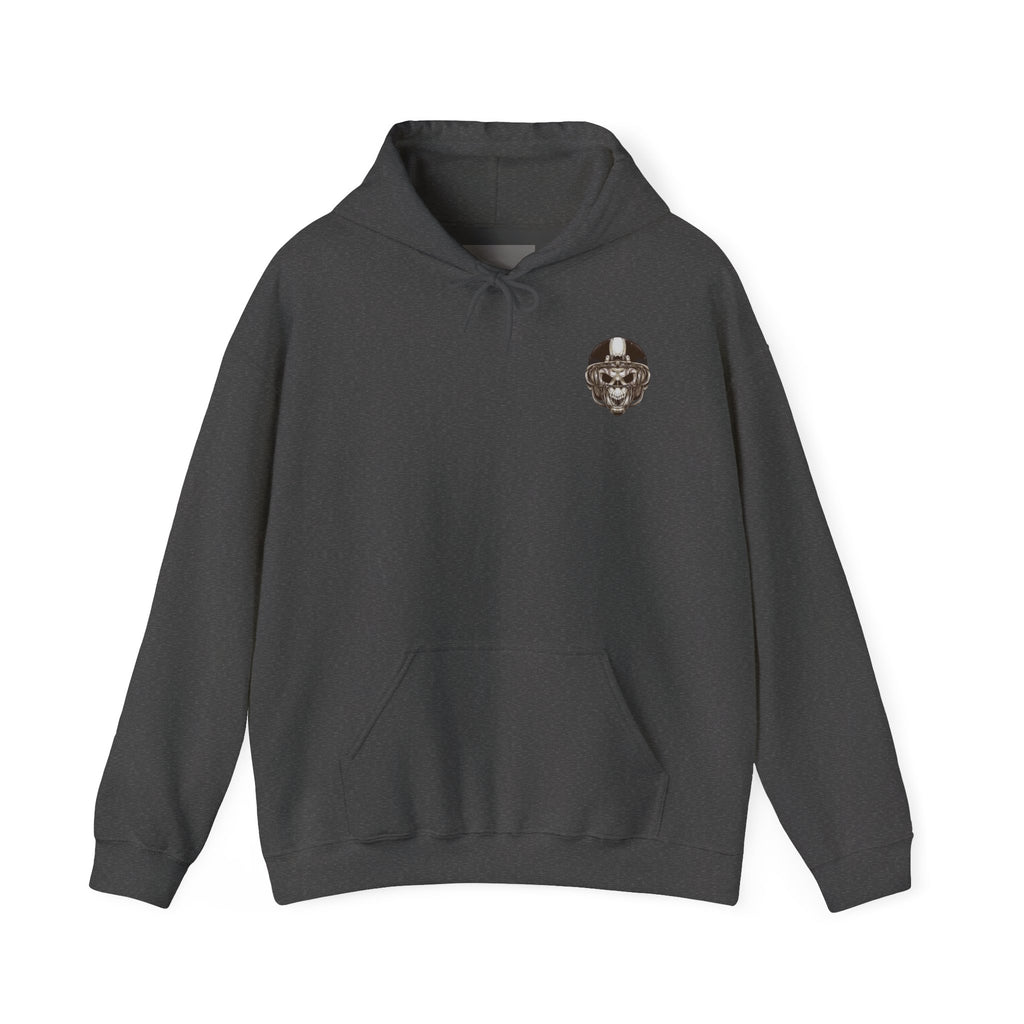Skull Helmet Hoodie — Gothic Football Skull Graphic Pullover