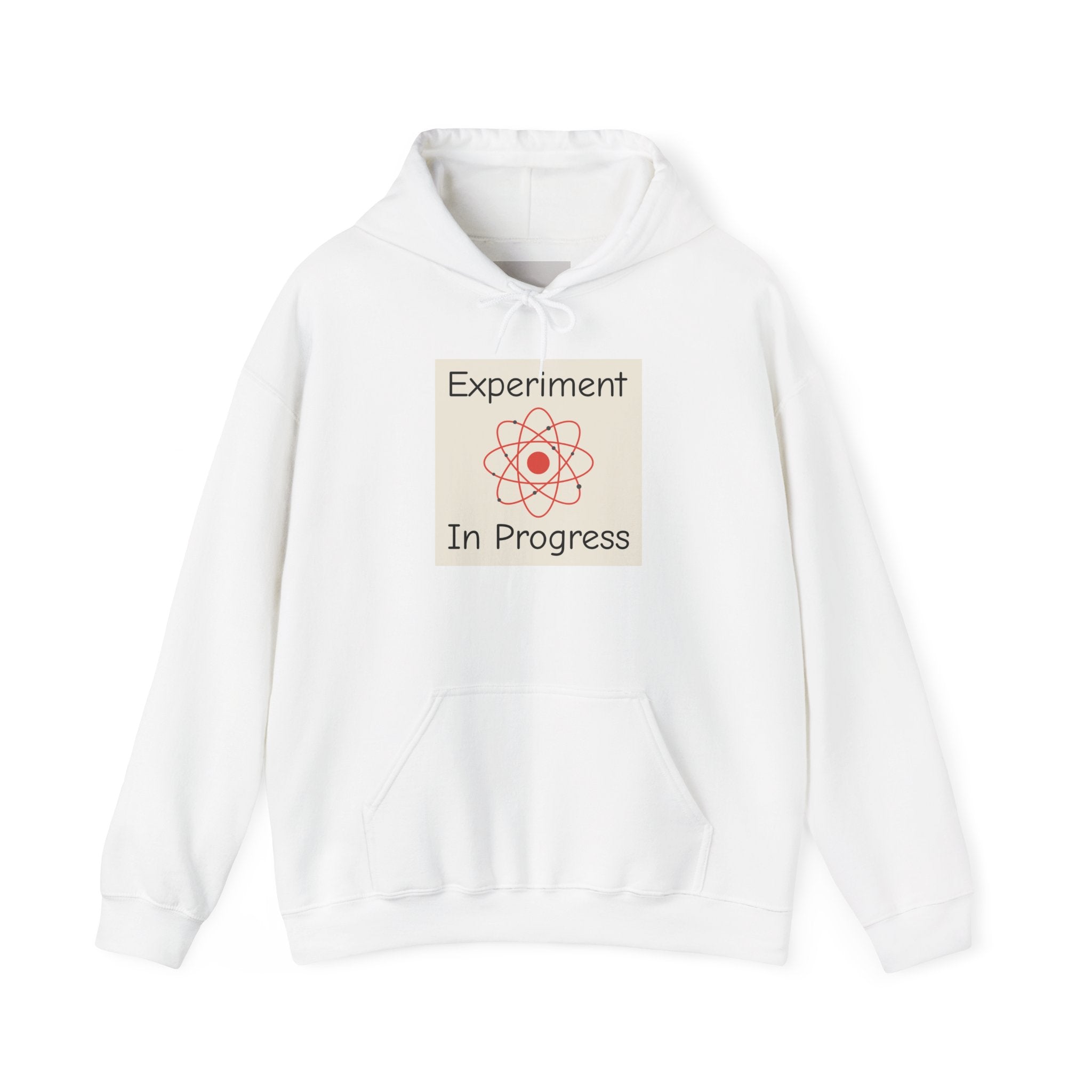 Experiment In Progress Hoodie — Science Atom Graphic Pullover