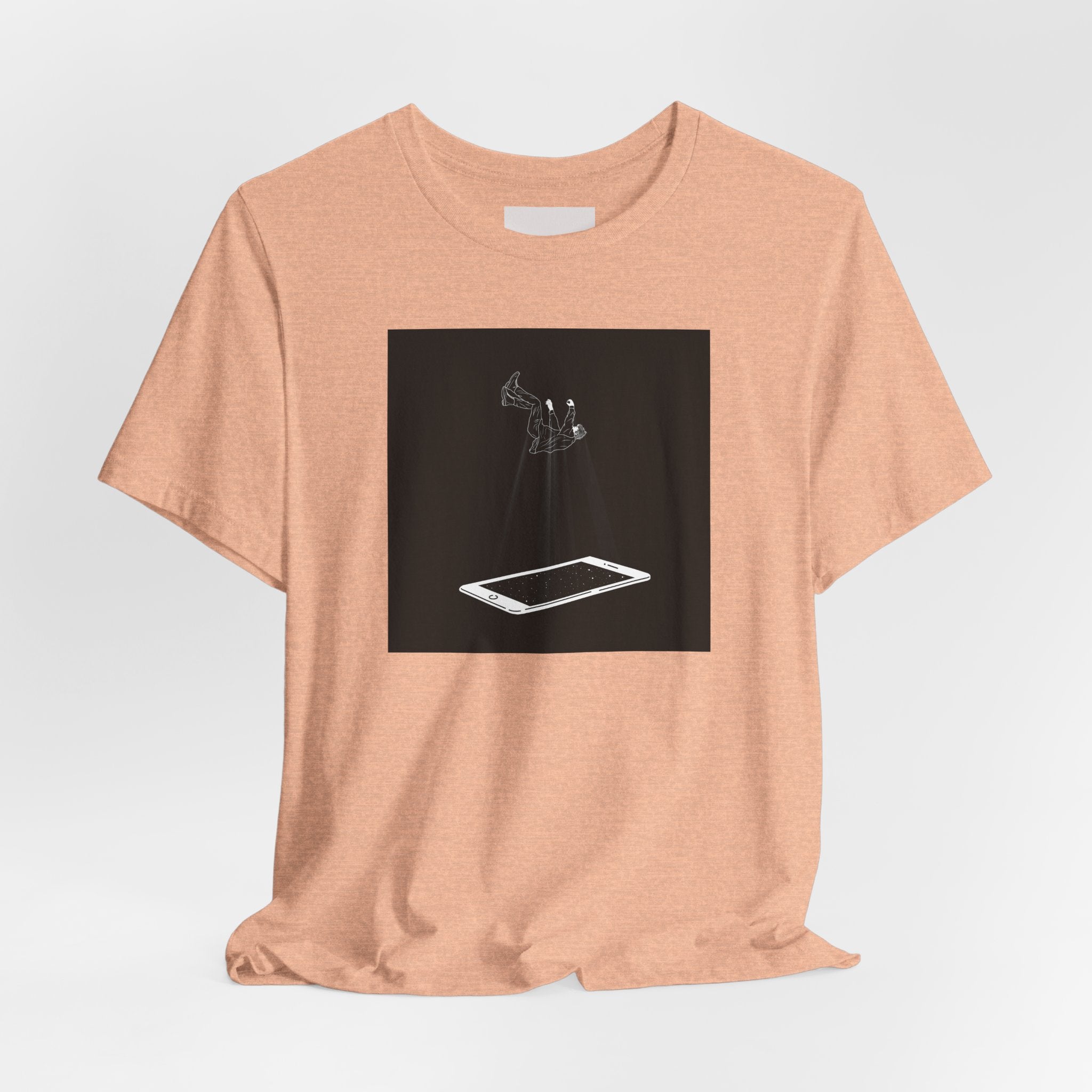 T-Shirt — Minimalist Phone Abduction Illustration Tee