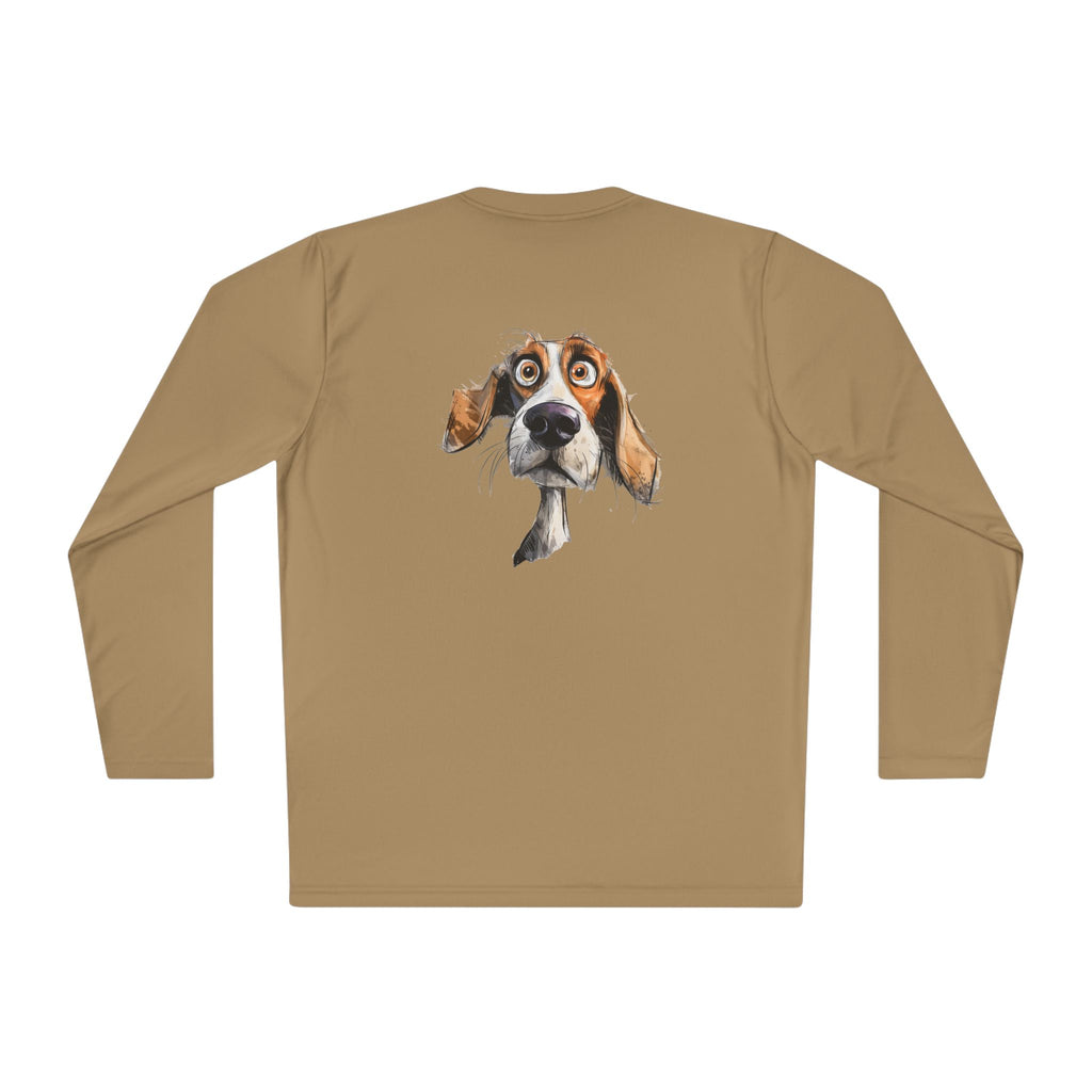 Basset Hound Face Long Sleeve Tee — Cute Cartoon Dog Graphic Shirt