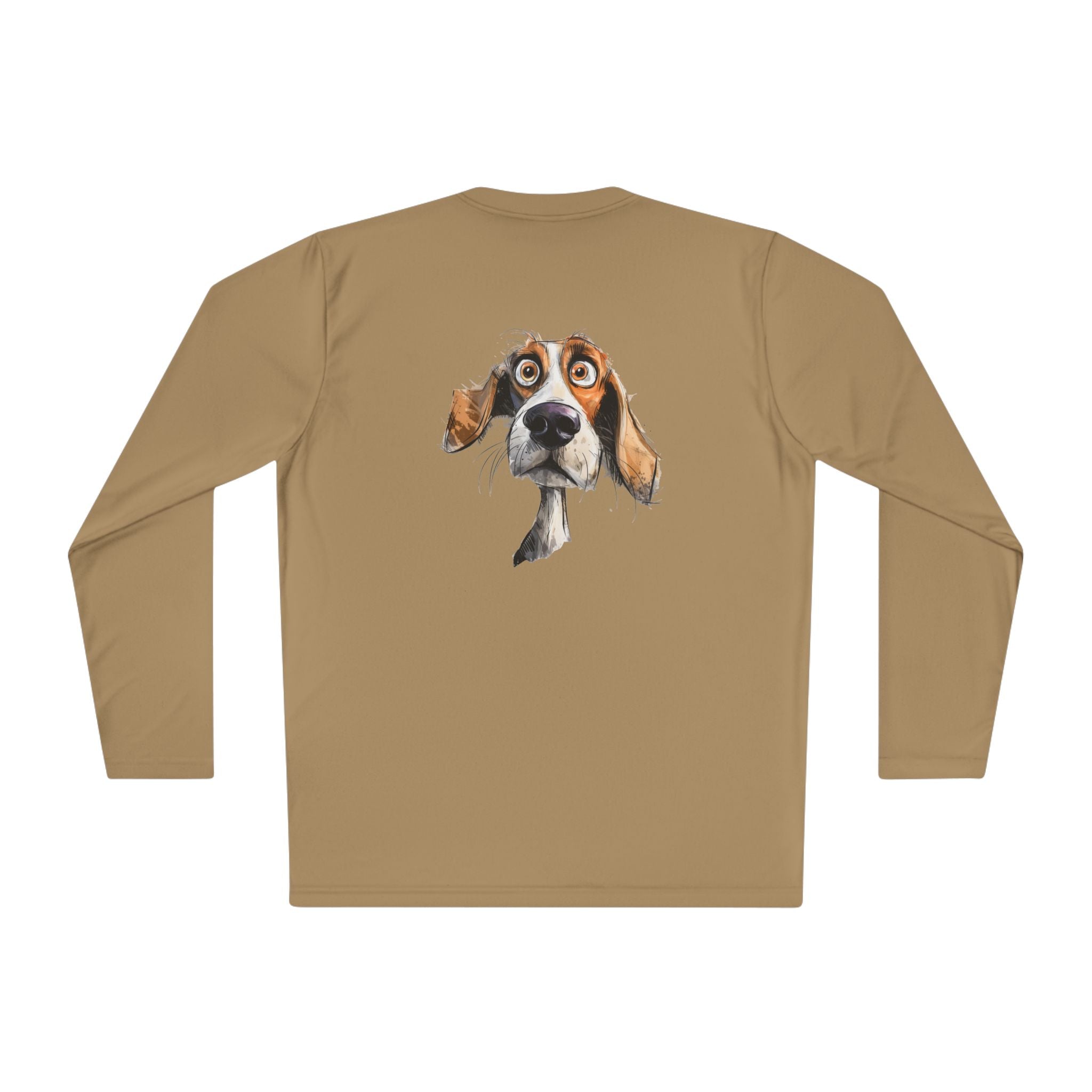 Basset Hound Face Long Sleeve Tee — Cute Cartoon Dog Graphic Shirt