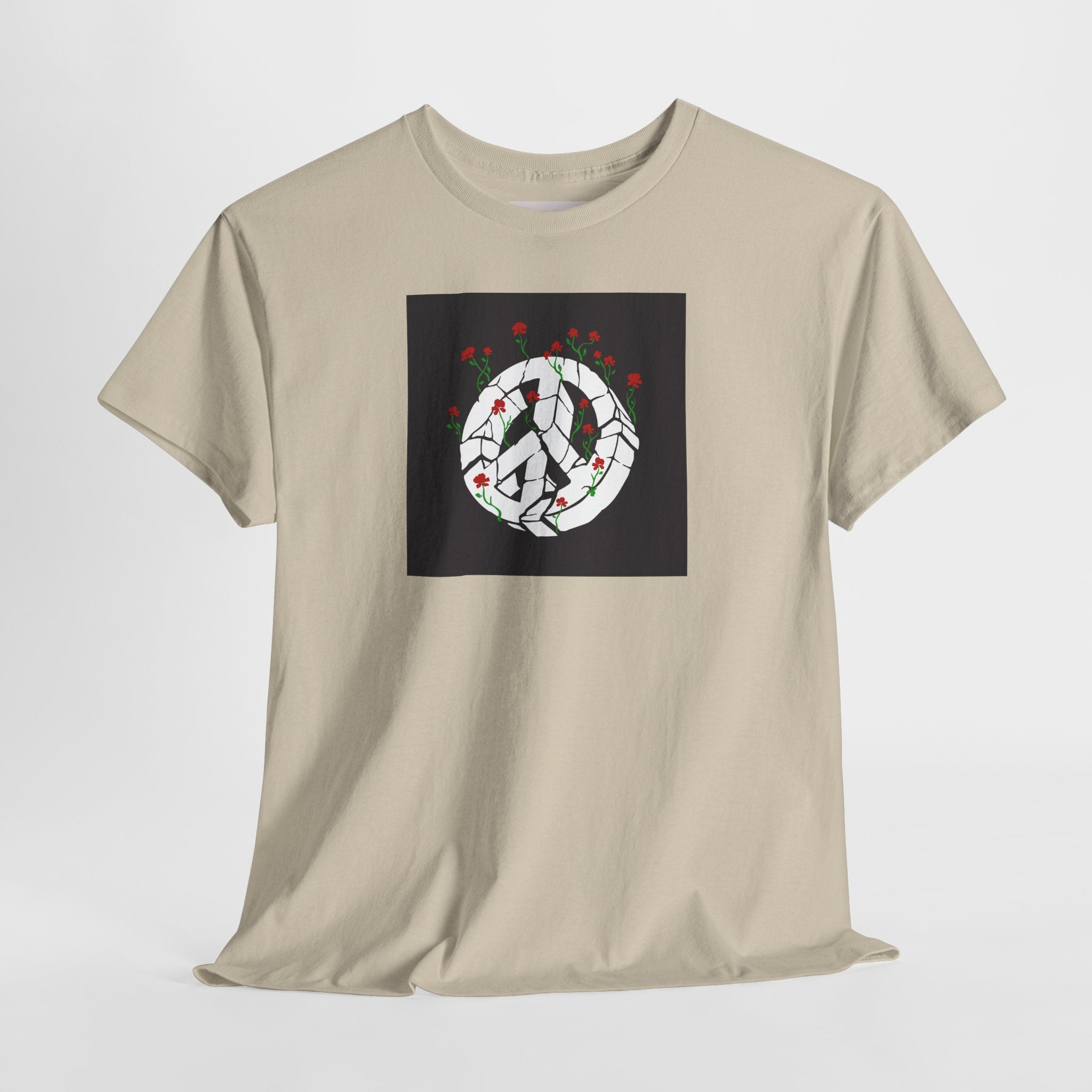 Peace Sign Rose Wreath T-Shirt
