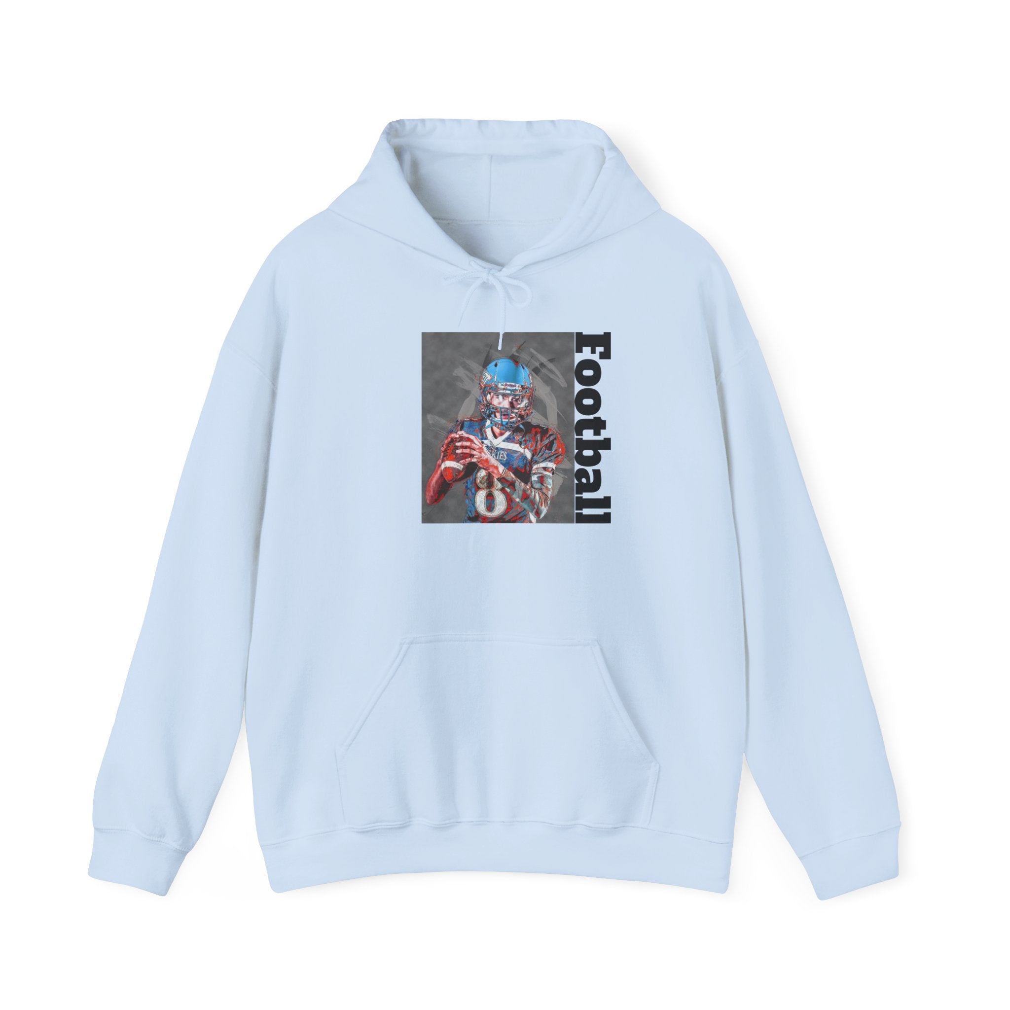 Football Skeleton Helmet Hoodie — Vintage Grunge Sports Pullover