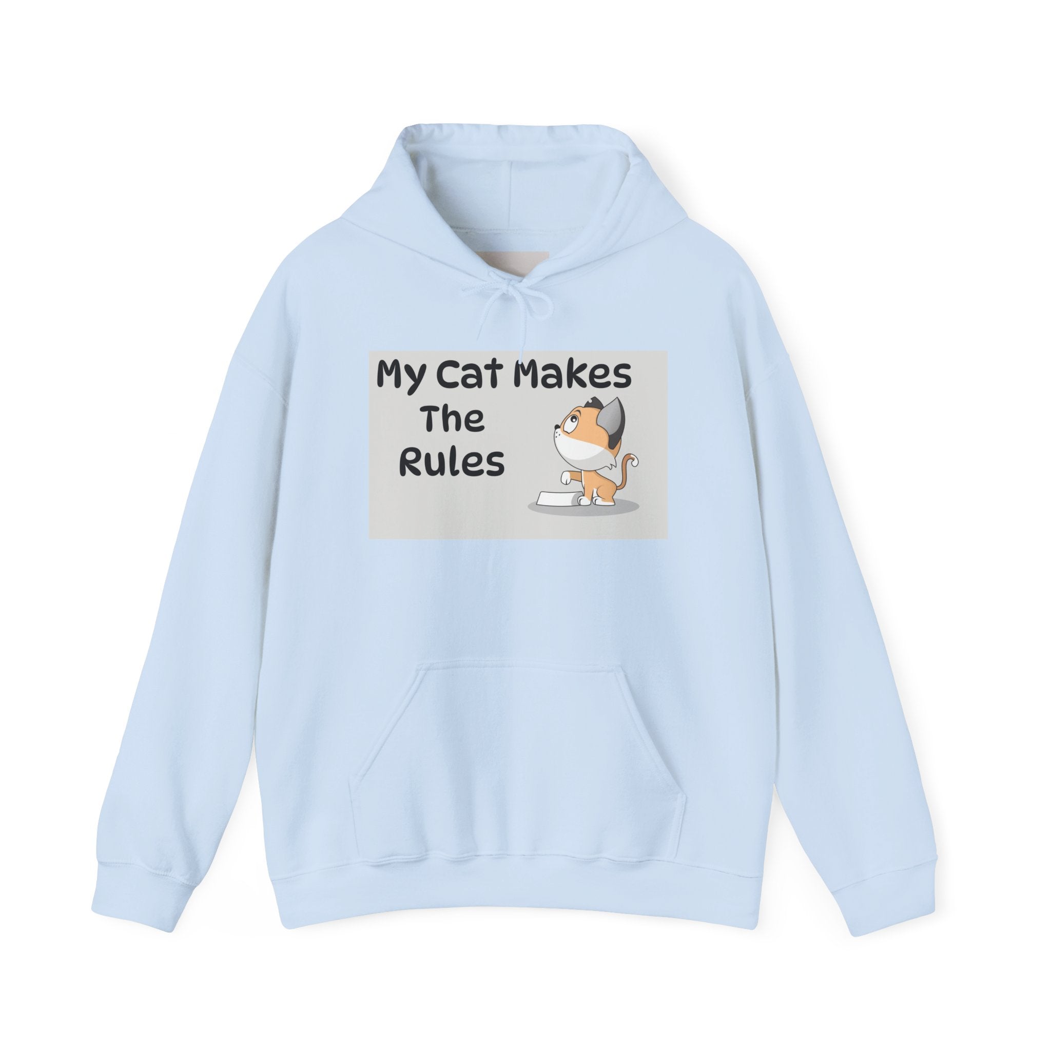 Cat Rules Hoodie — "My Cat Makes The Rules" Cute Cat Lover Pullover