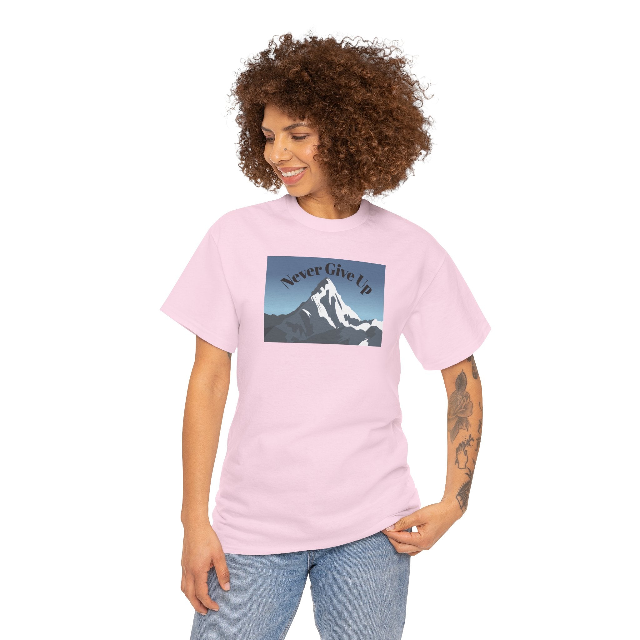 Never Give Up Mountain T-Shirt