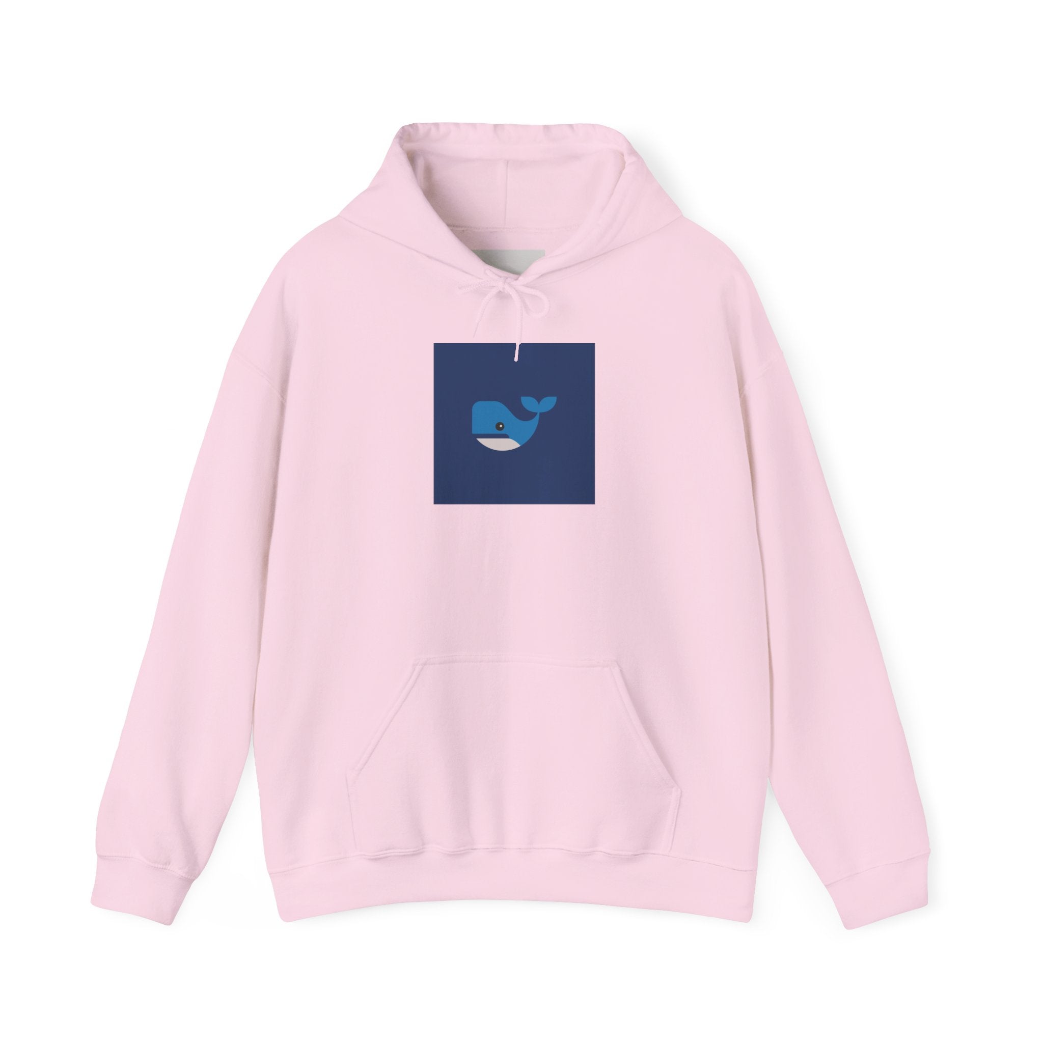 Blue Whale Graphic Hoodie — Cute Minimal Ocean Whale Pullover