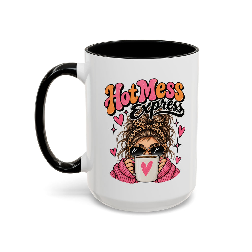 Hot Mess Express Coffee Mug — Funny Retro Girl Coffee Cup (11/15oz)