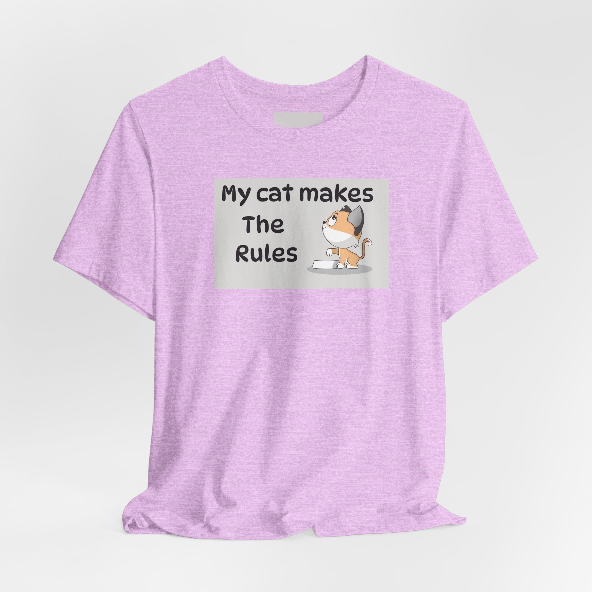 Cat Makes The Rules T-Shirt — Funny Cute Cat Graphic Tee for Cat Lovers