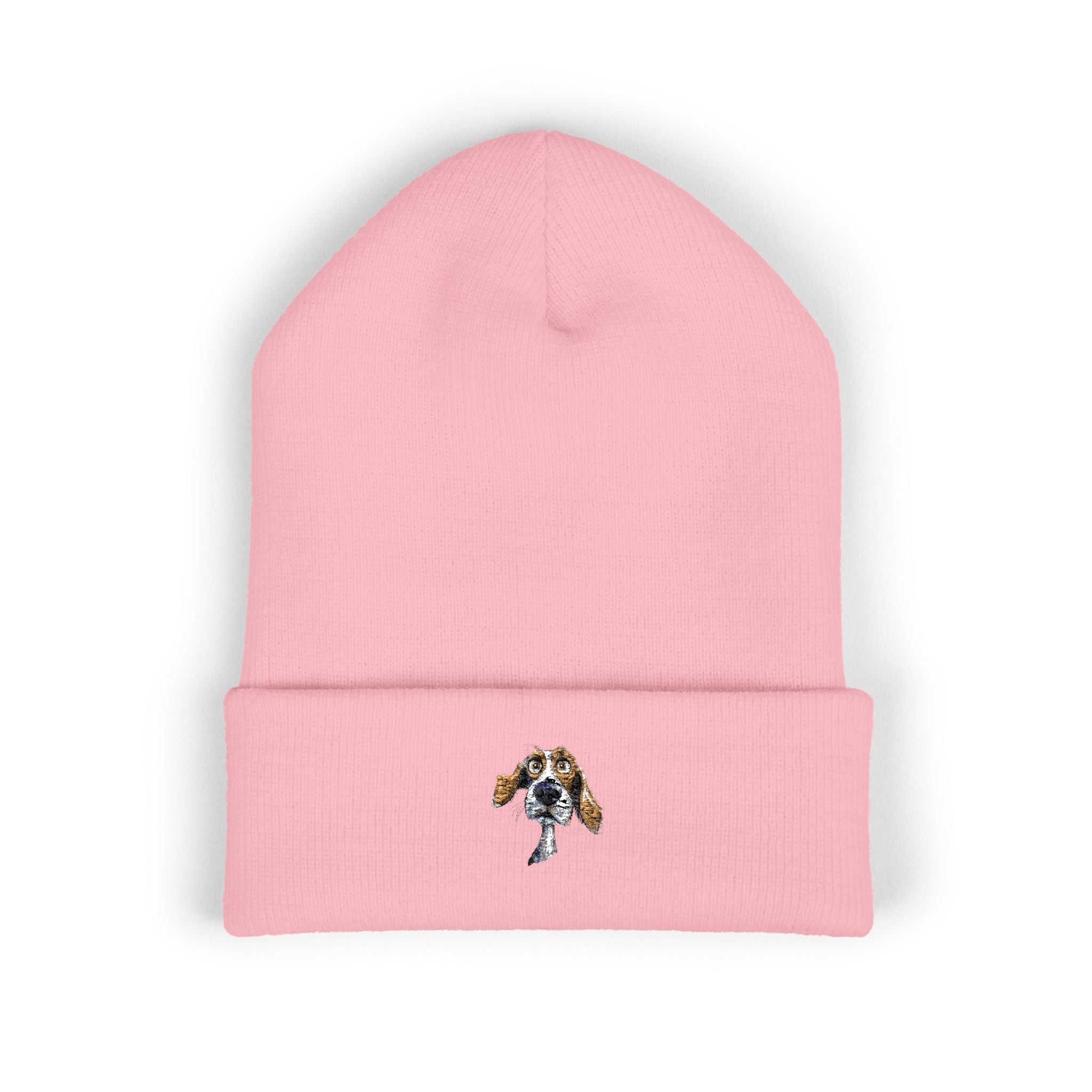 Embroidered King Charles Cavalier Beanie — Cute Dog Cuffed Knit Hat