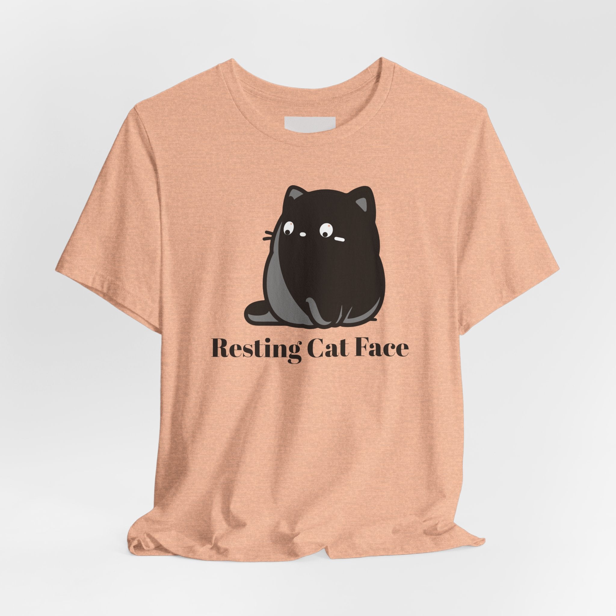 Resting Cat Face Tee – Cute Black Cat Graphic T-Shirt