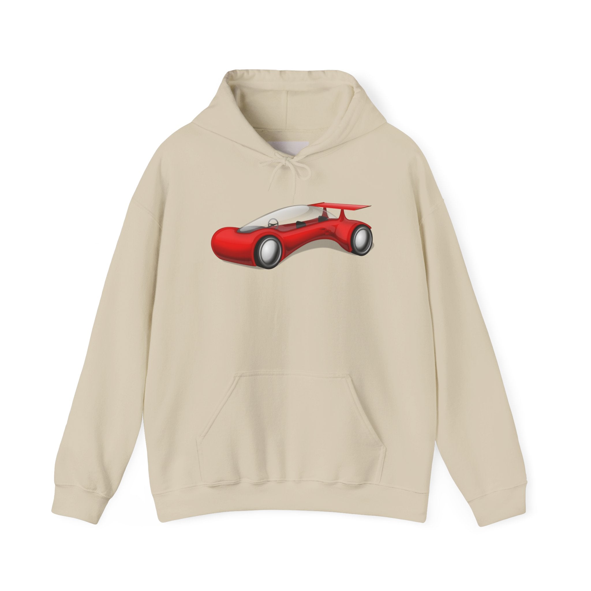 Red Racecar Hoodie — Retro Sports Car Graphic Pullover