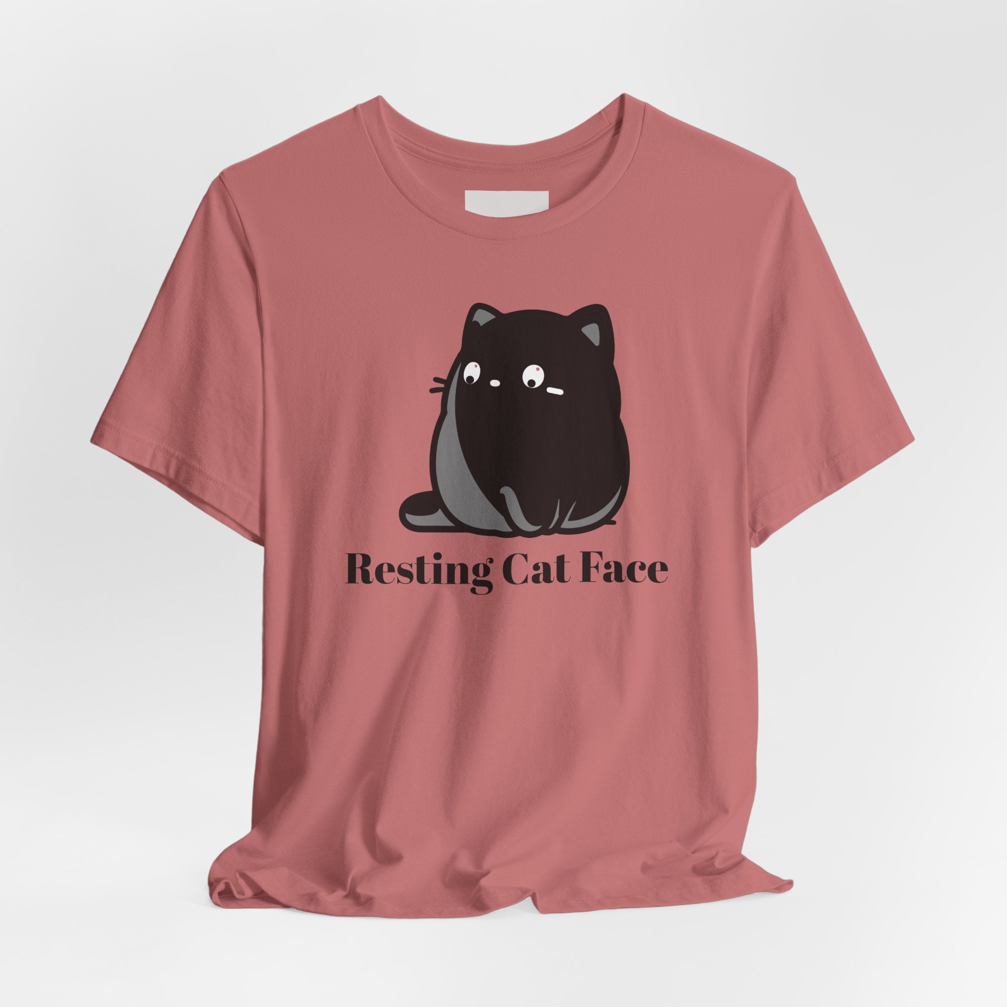 Resting Cat Face Tee – Cute Black Cat Graphic T-Shirt
