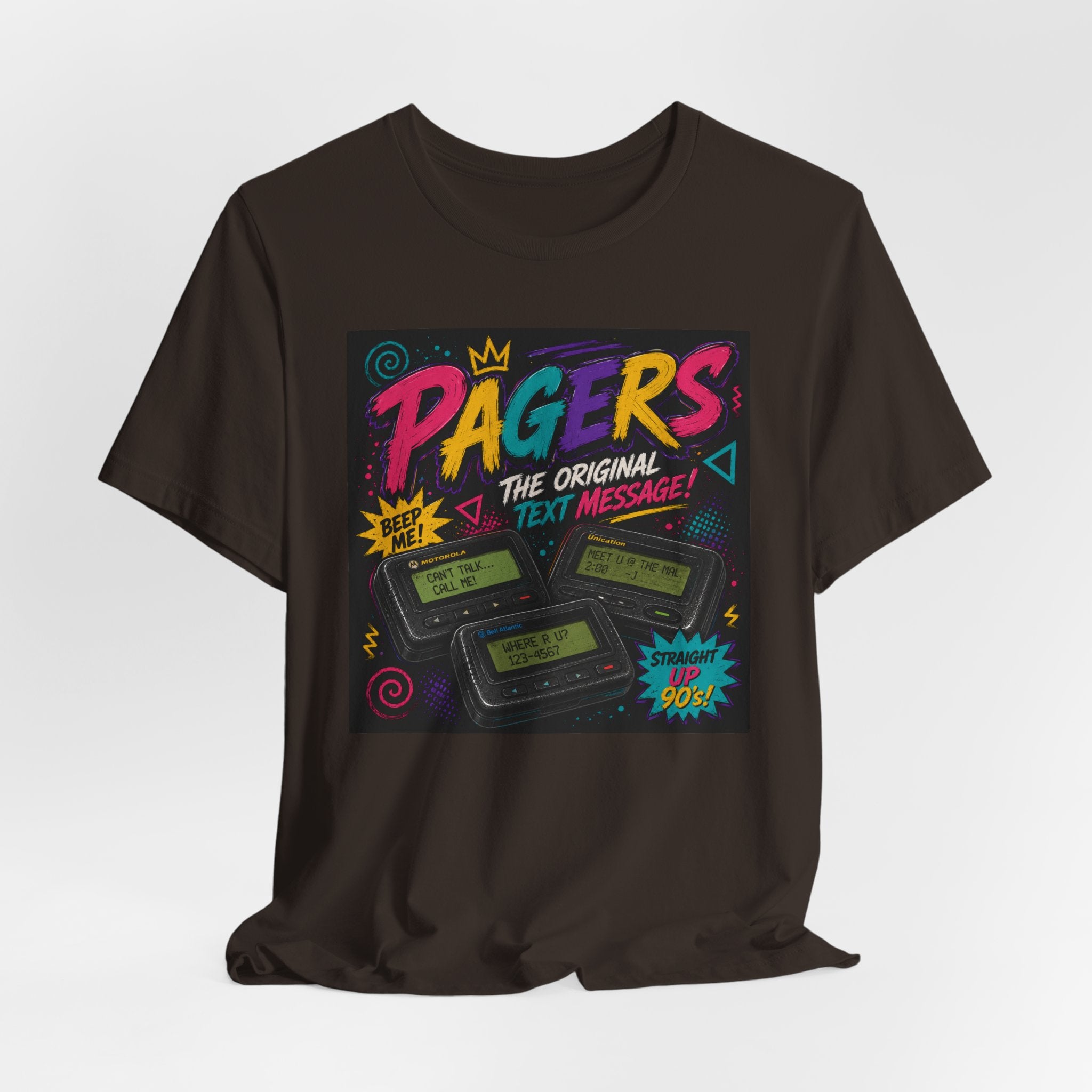 Pager Retro Tee — "Pagers: The Original Text Message" 90s Nostalgia T-Shirt
