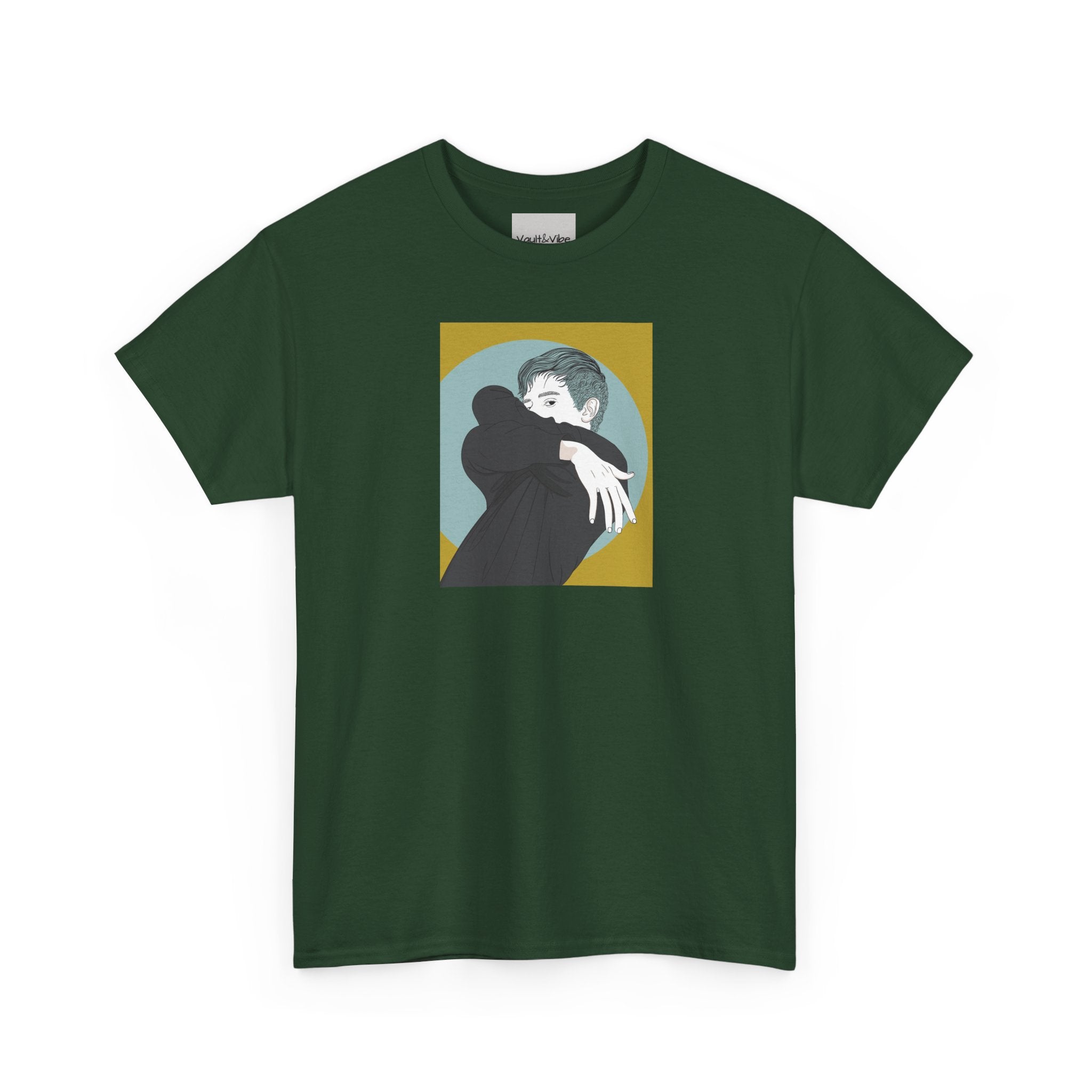 Graphic Tee — Embrace Illustration Shirt (Minimalist Hug Art)