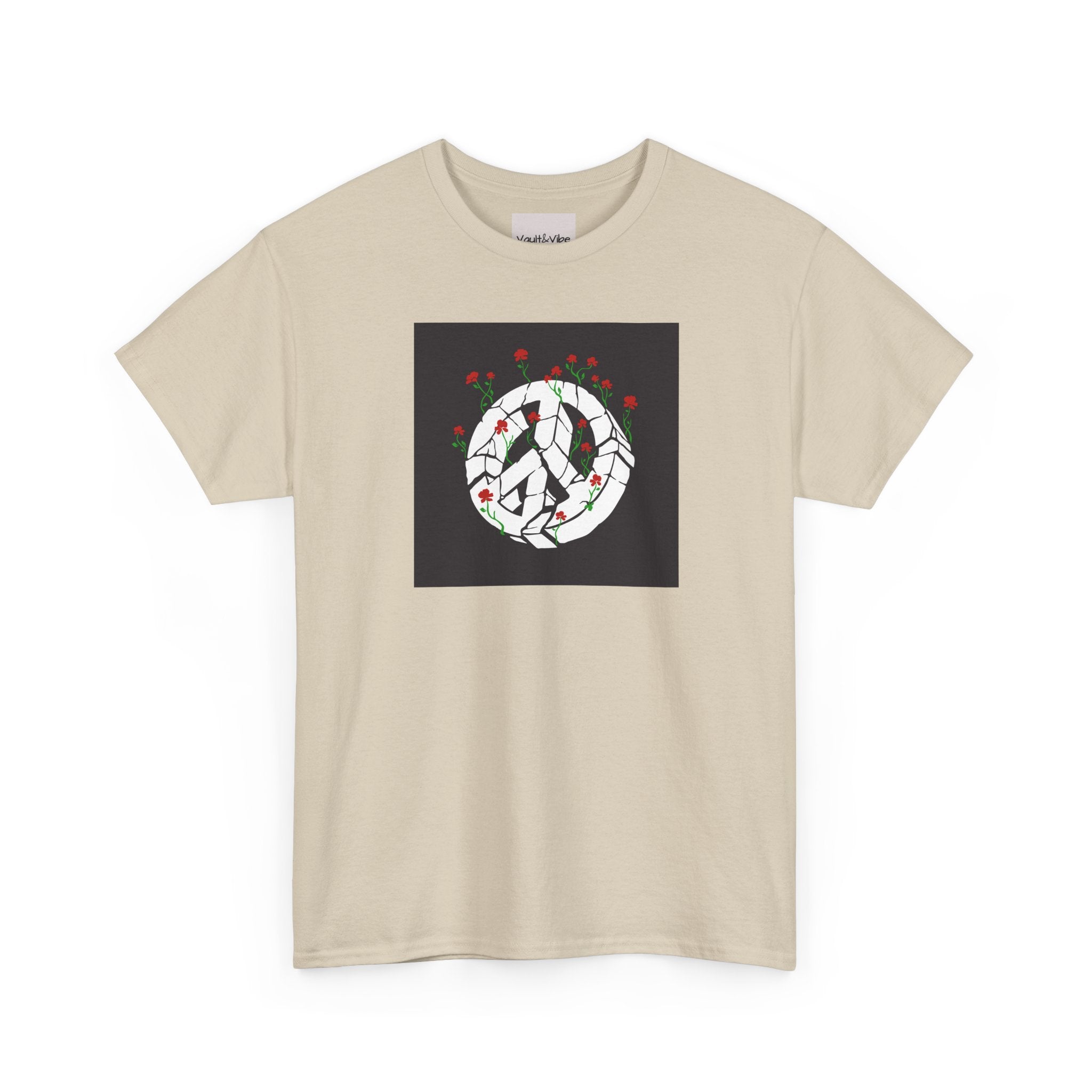 Peace Sign Rose Wreath T-Shirt