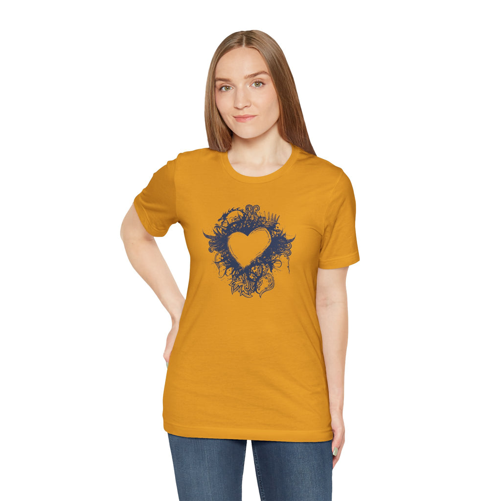 Heart Doodle T-Shirt — Hand-Drawn Floral Heart Tee (Valentine’s Gift)