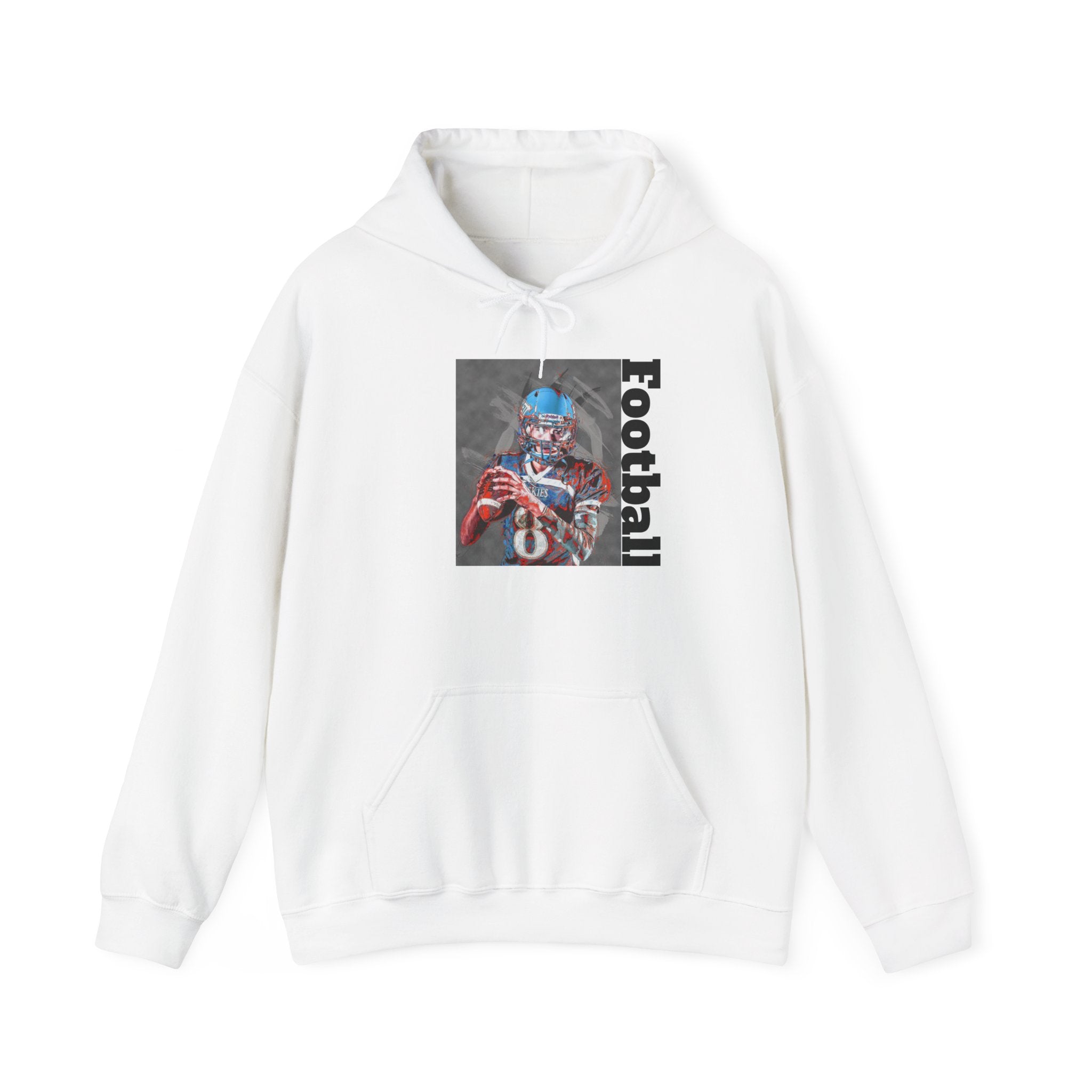 Football Skeleton Helmet Hoodie — Vintage Grunge Sports Pullover