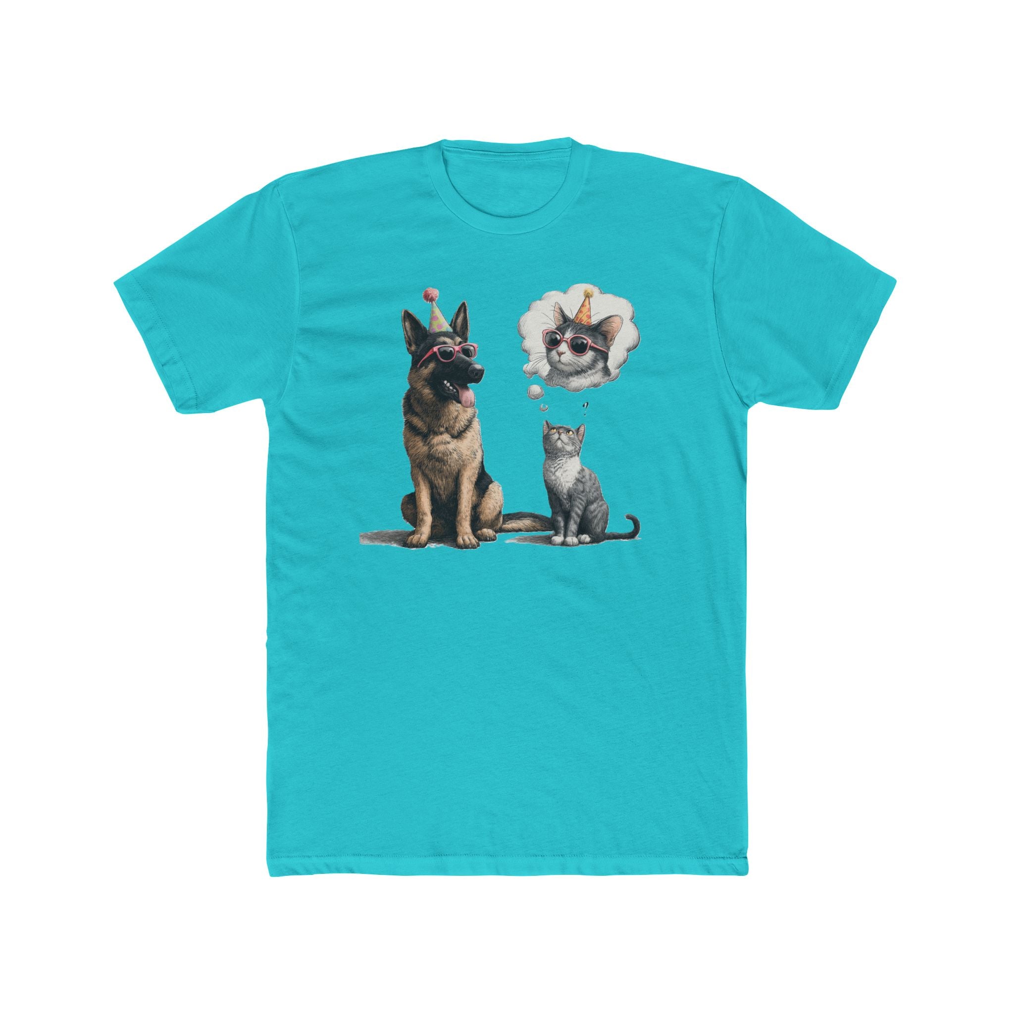 Dog and Cat Tee — Thought Bubble German Shephard Design