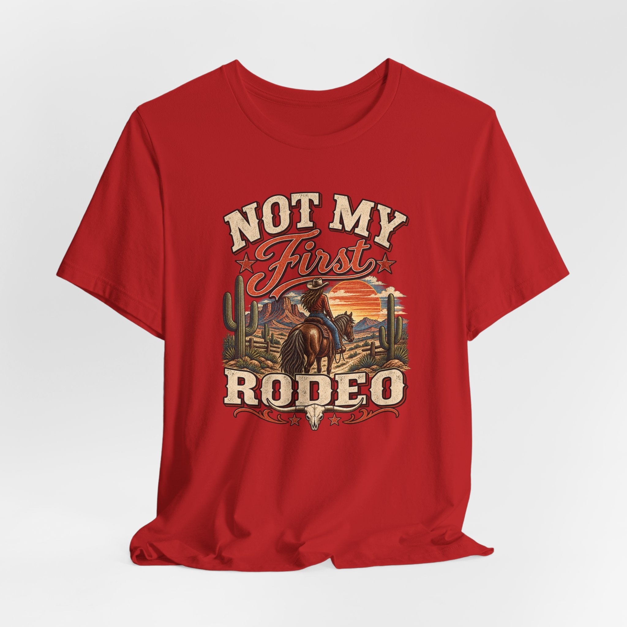Not My First Rodeo T-Shirt — Western Cowboy Graphic Tee