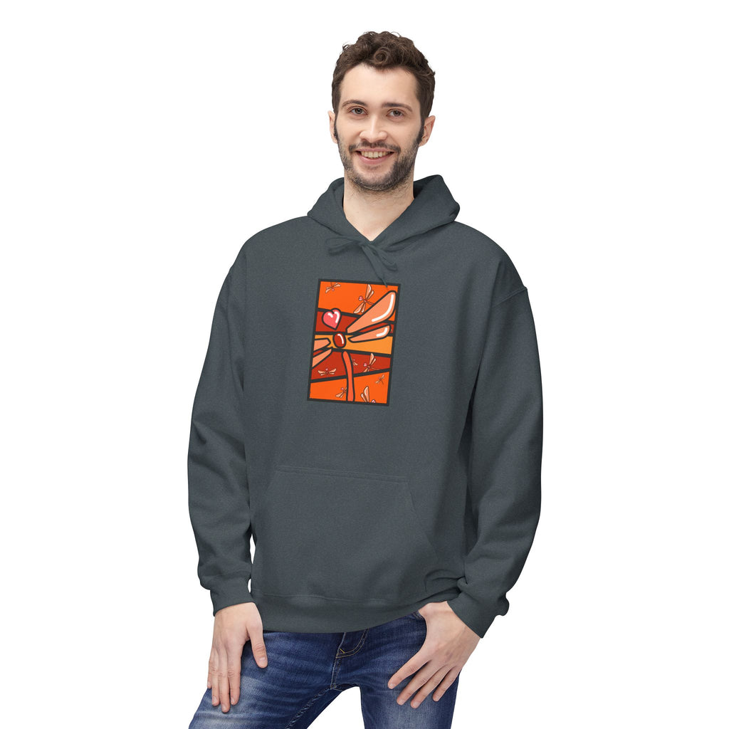 Abstract Heart Branch Hoodie — Autumn Floral Graphic Pullover