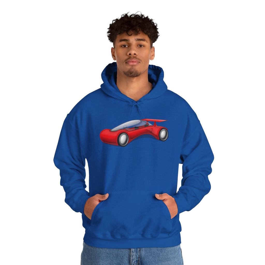 Red Racecar Hoodie — Retro Sports Car Graphic Pullover