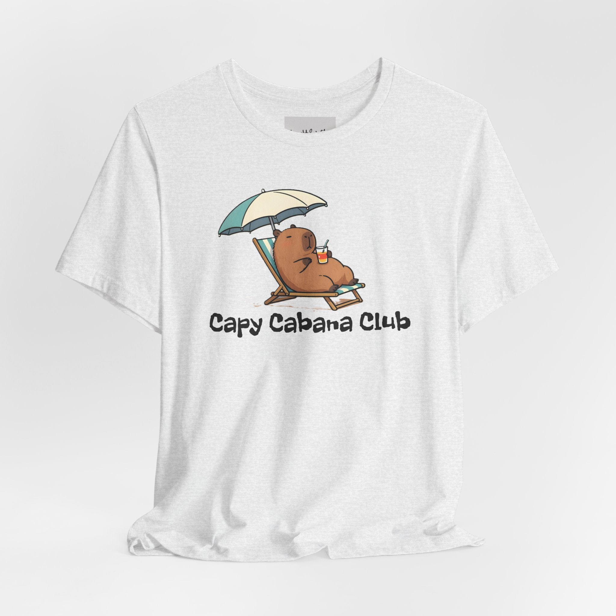 Capy Cabana Club T-Shirt — Cute Capybara Beach Tee