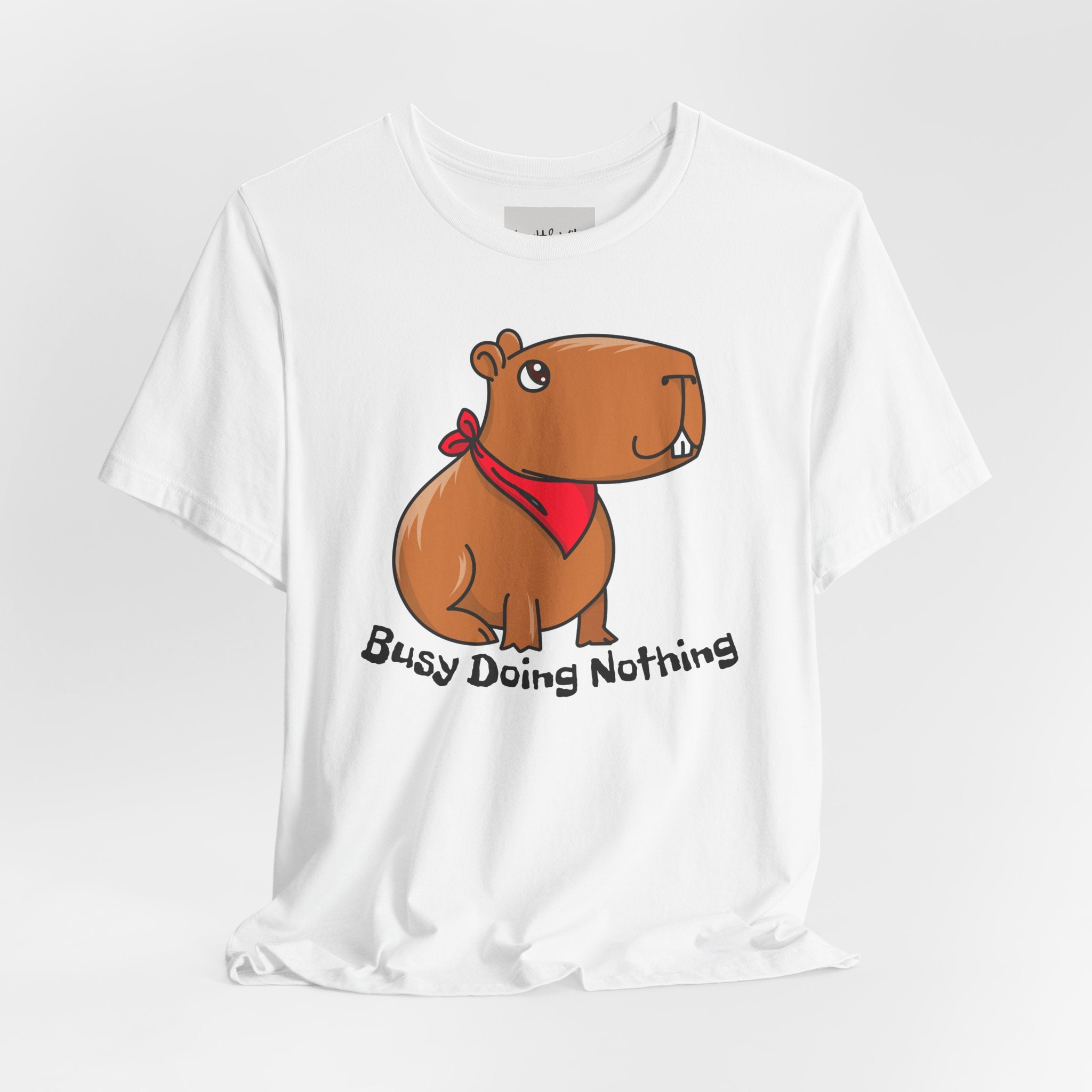 Capybara "Busy Doing Nothing" Tee - Cute Lazy Animal Graphic T-Shirt