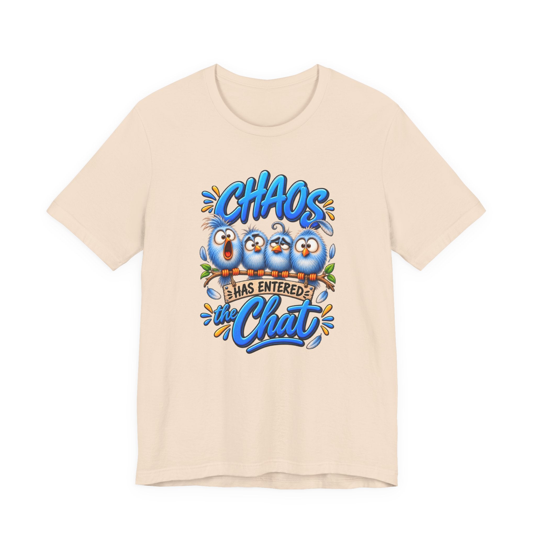 Chaos Has Entered the Chat T-Shirt — Cute Cartoon Penguins Graphic Tee