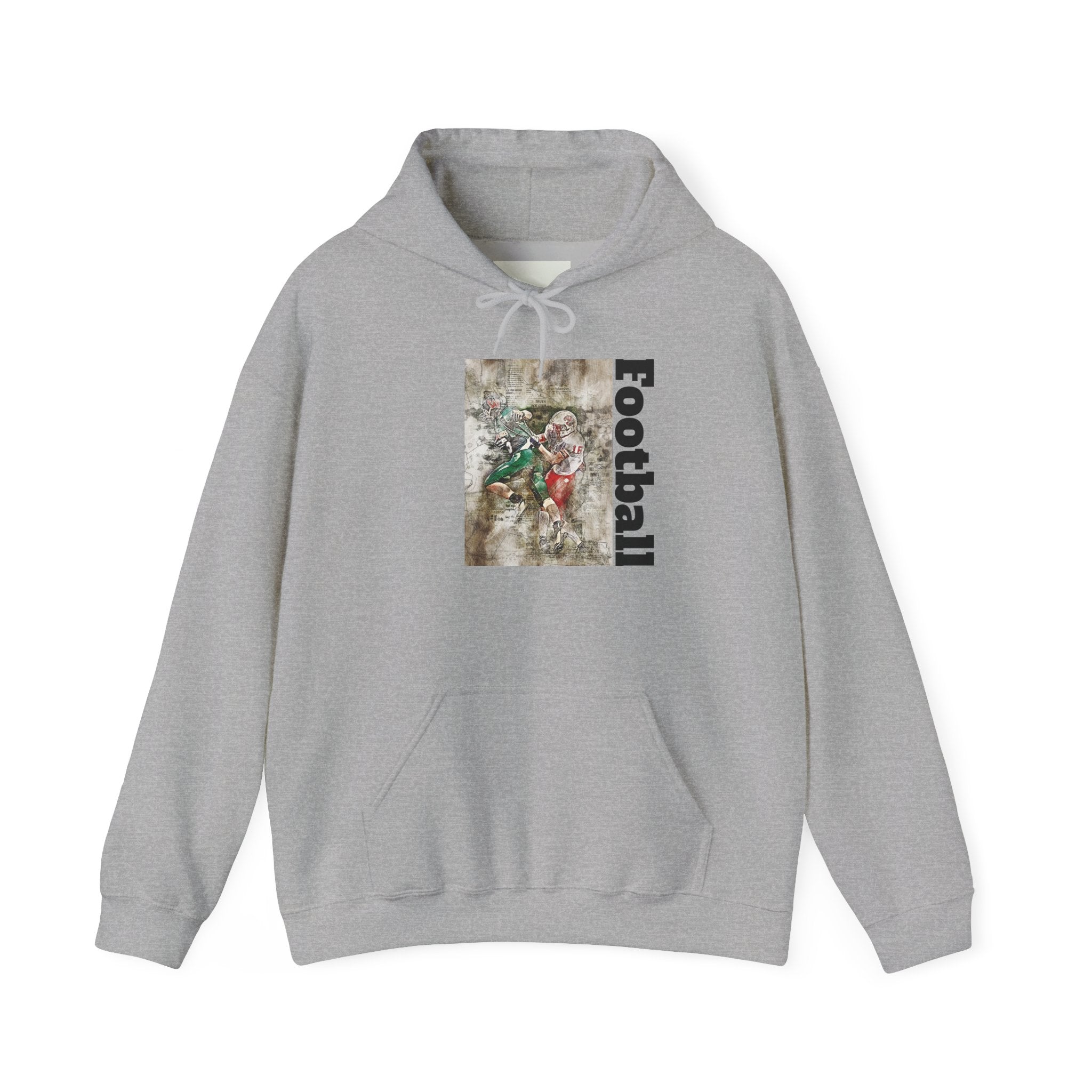 Football Vintage Player Hoodie — Retro Grunge Football Design