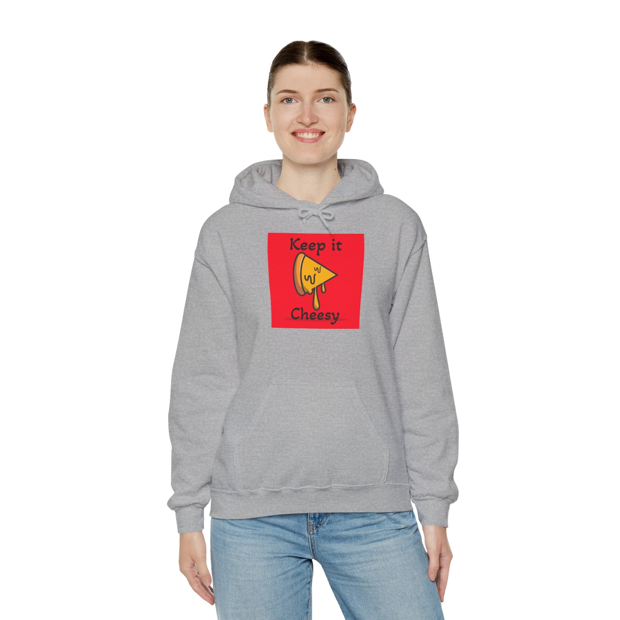 Keep It Cheesy Hoodie — Cute Melting Cheese Graphic Pullover