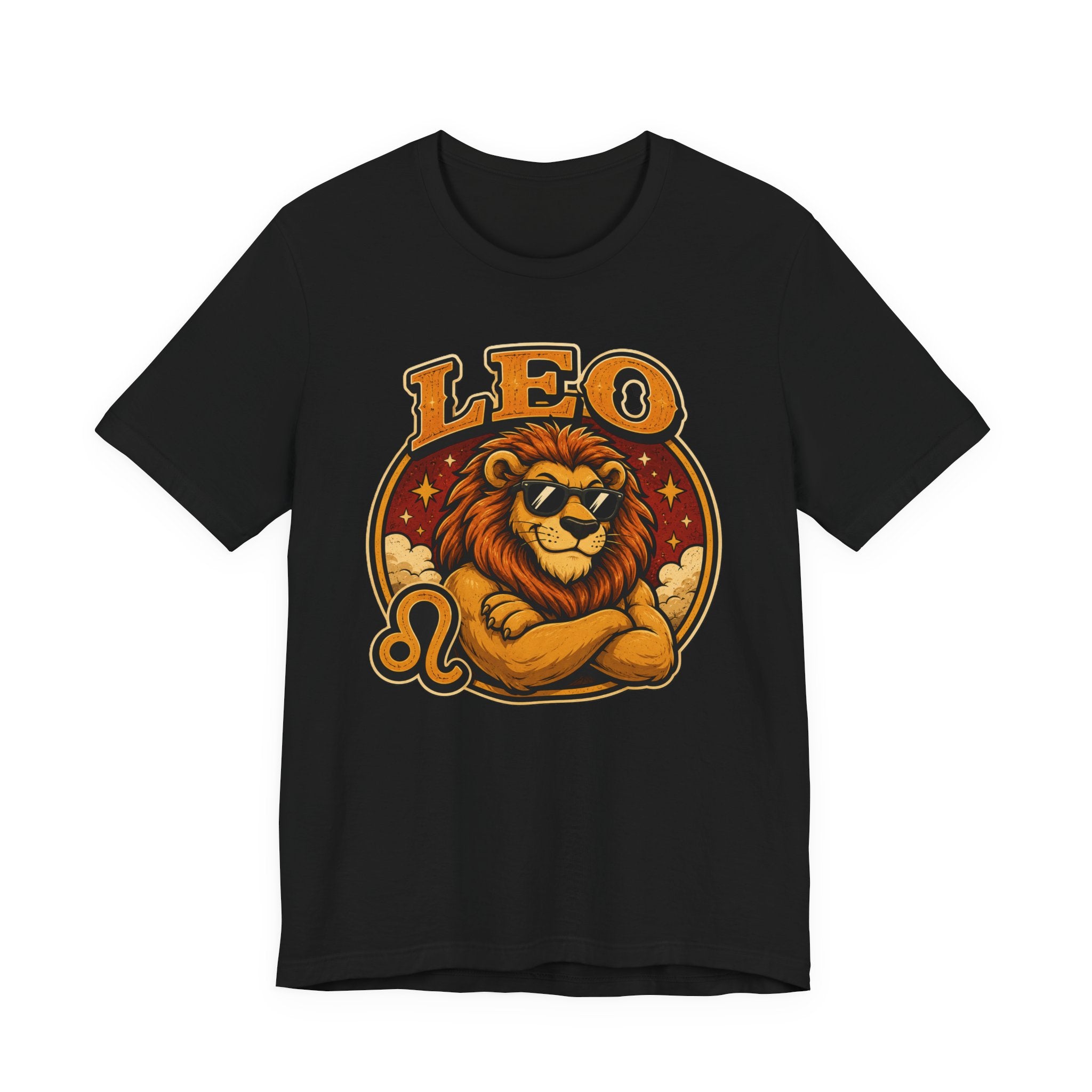 Leo Zodiac T‑Shirt — Retro Lion Astrology Tee (Leo Symbol)