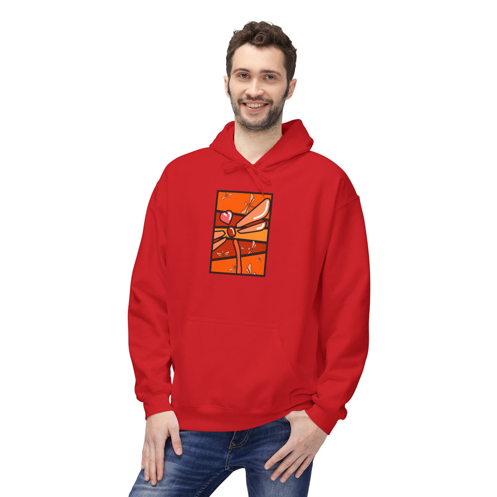 Abstract Heart Branch Hoodie — Autumn Floral Graphic Pullover
