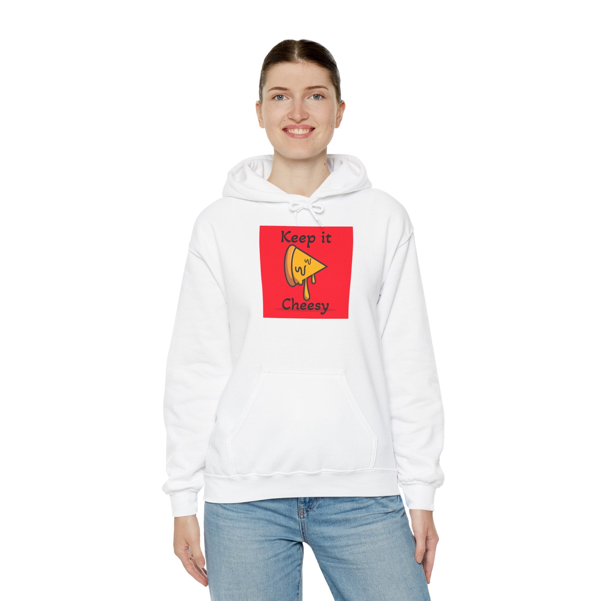Keep It Cheesy Hoodie — Cute Melting Cheese Graphic Pullover