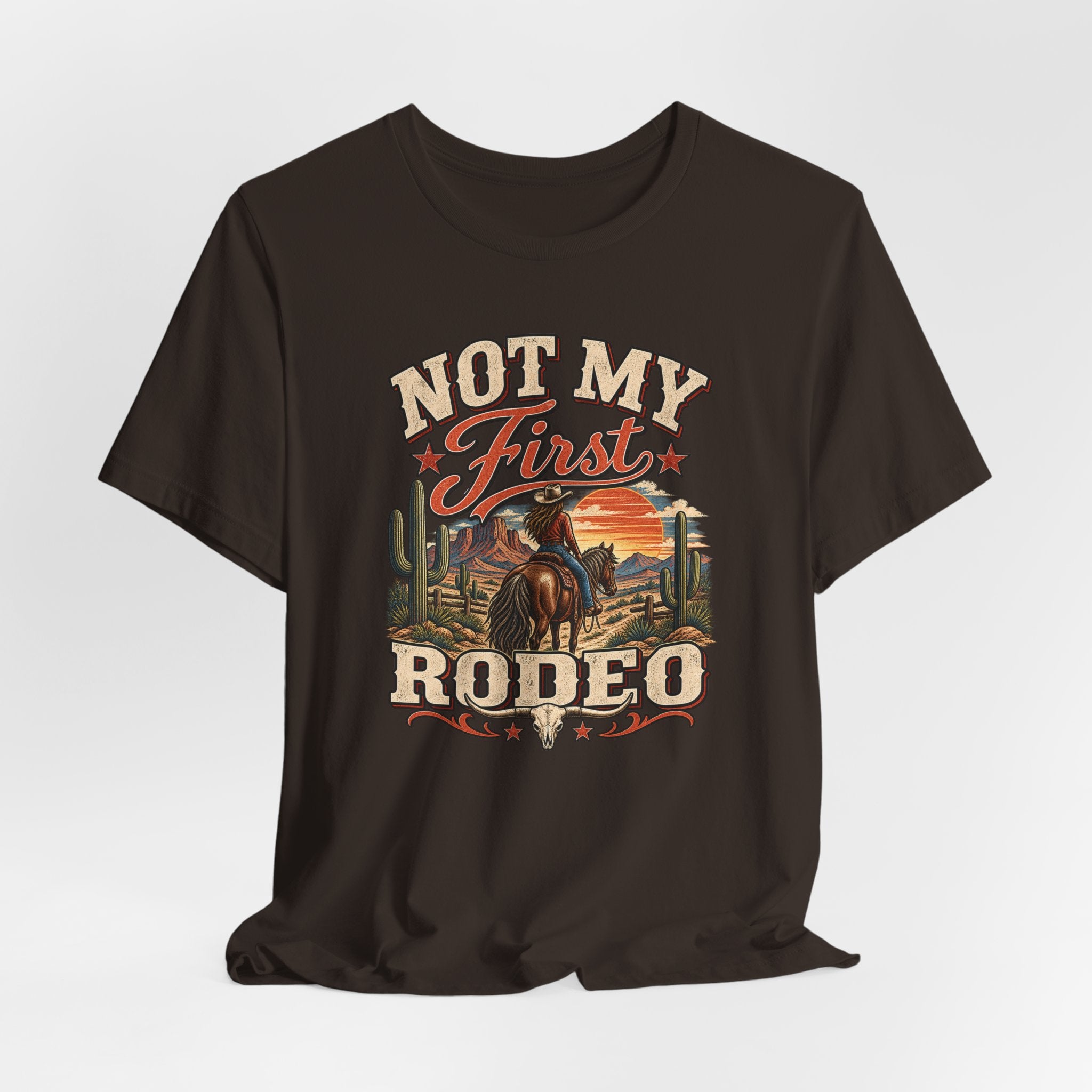 Not My First Rodeo T-Shirt — Western Cowboy Graphic Tee