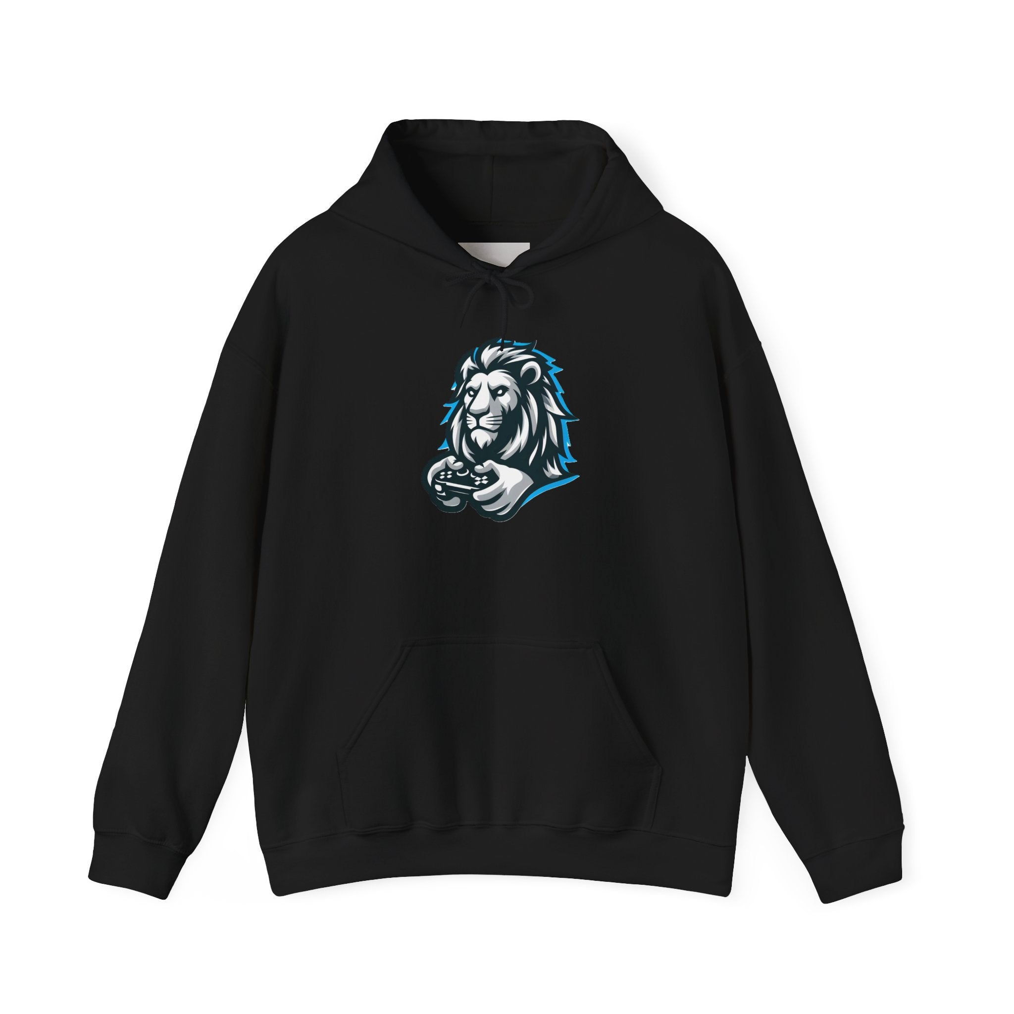 Lion Gamer Hoodie — Retro Gaming Lion Graphic Sweatshirt