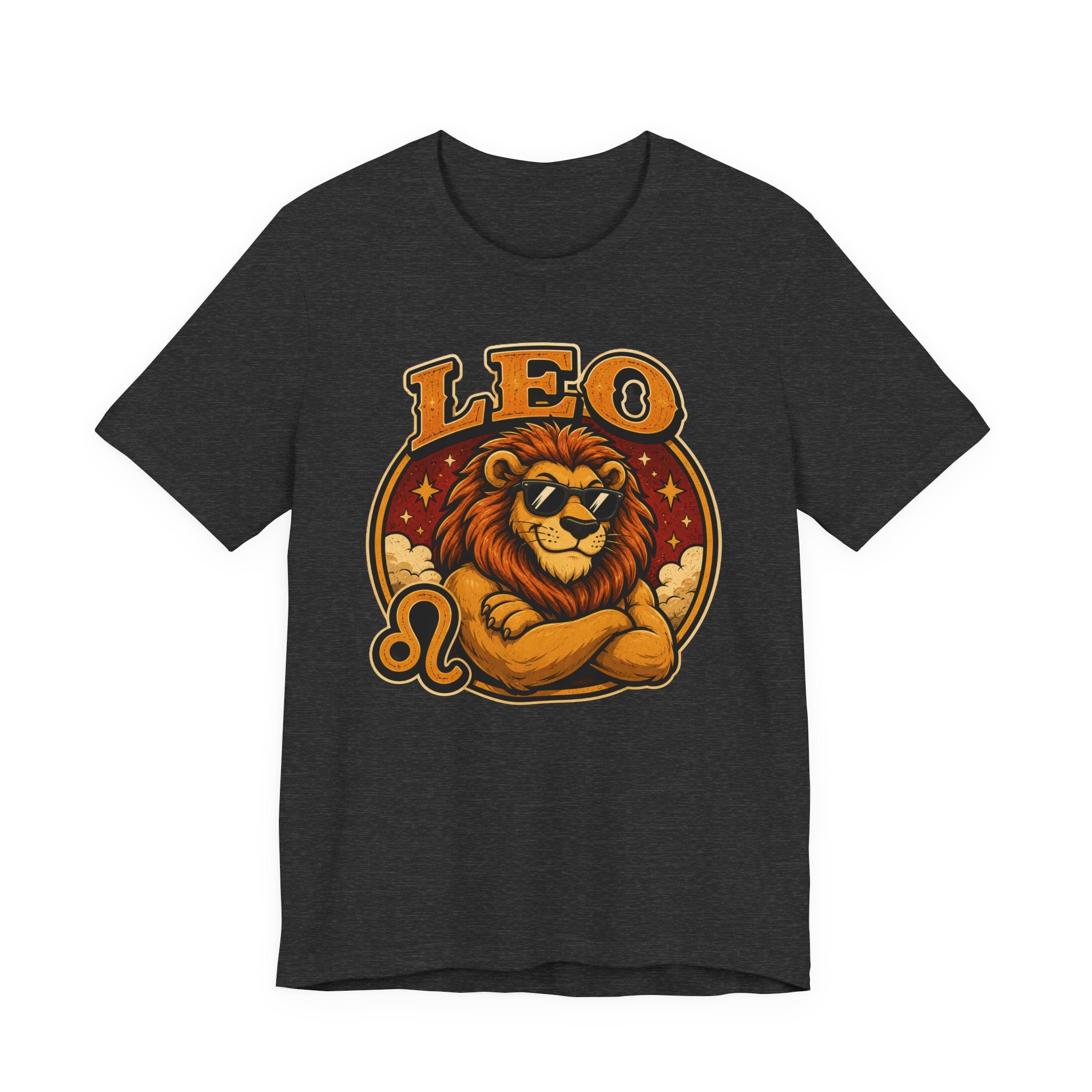 Leo Zodiac T‑Shirt — Retro Lion Astrology Tee (Leo Symbol)