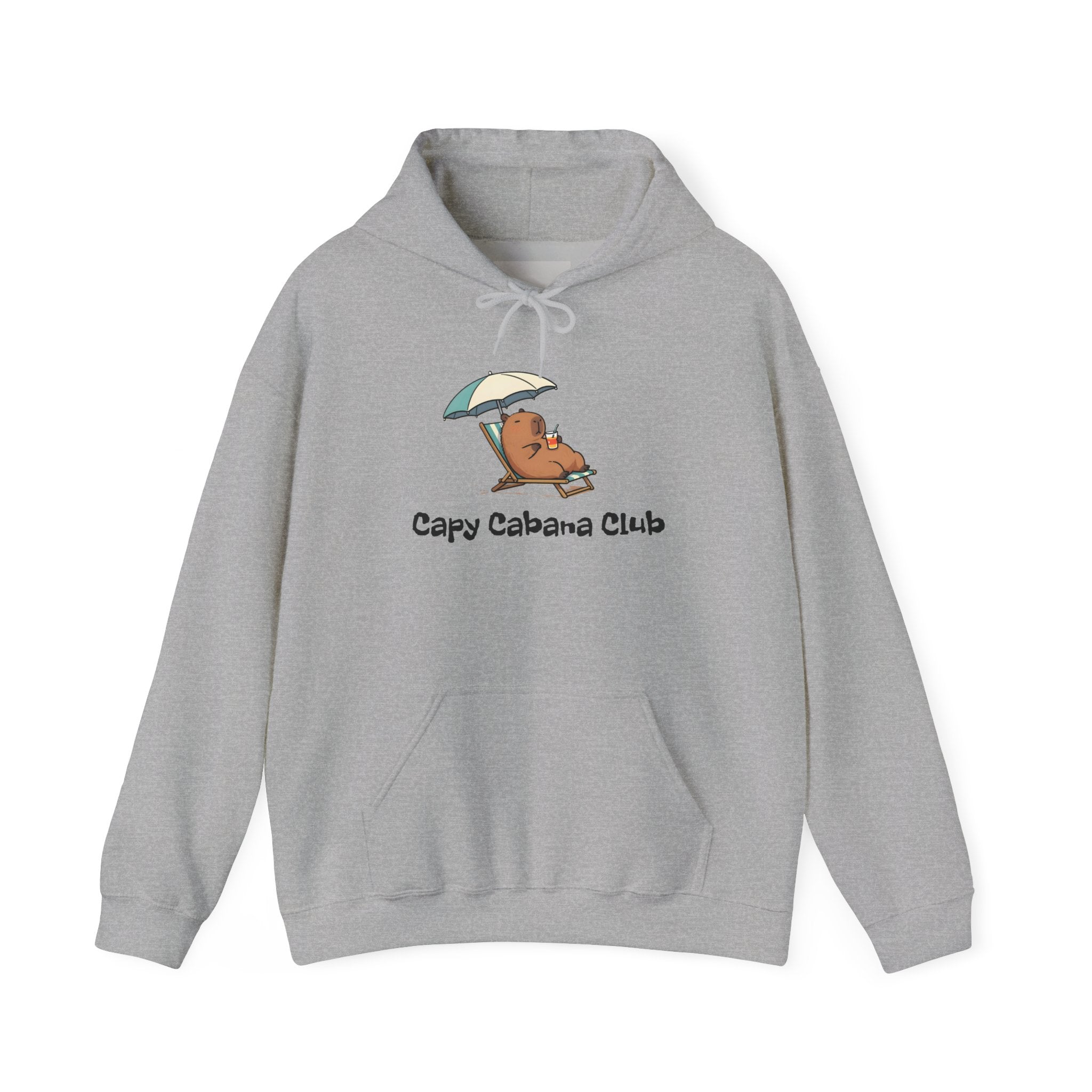 Capy Cabana Club Hoodie — Cute Capybara Beach Pullover