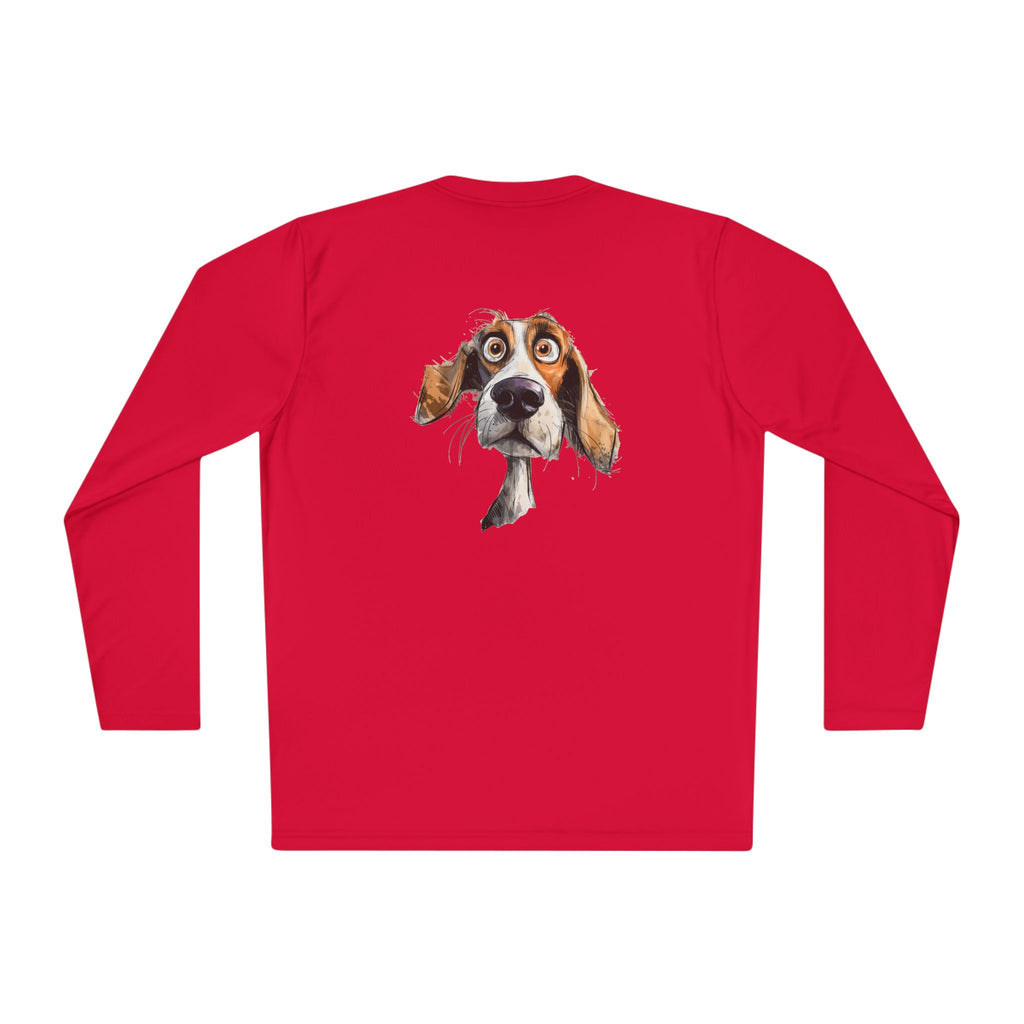 Basset Hound Face Long Sleeve Tee — Cute Cartoon Dog Graphic Shirt