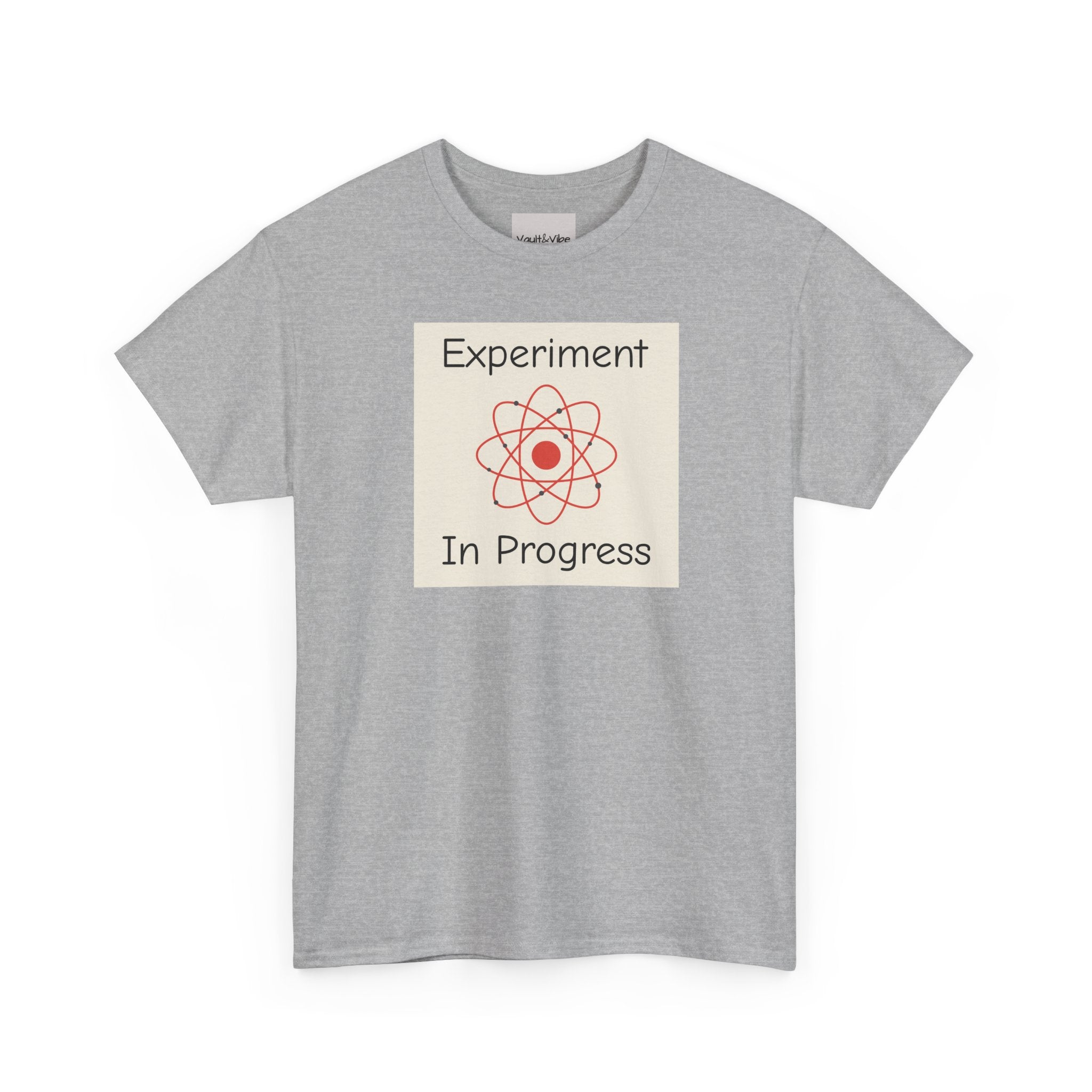 Science Graphic Tee - "Experiment In Progress" Retro Atom Design