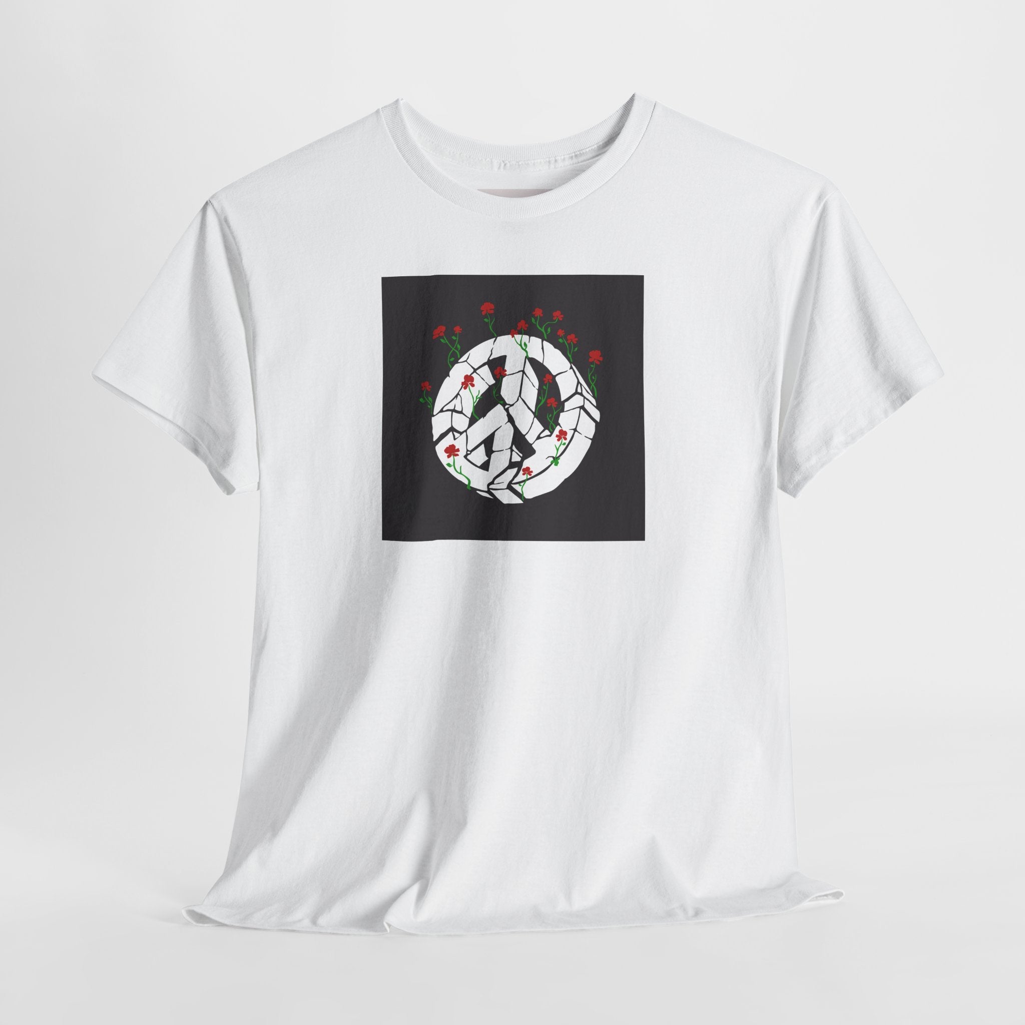 Peace Sign Rose Wreath T-Shirt